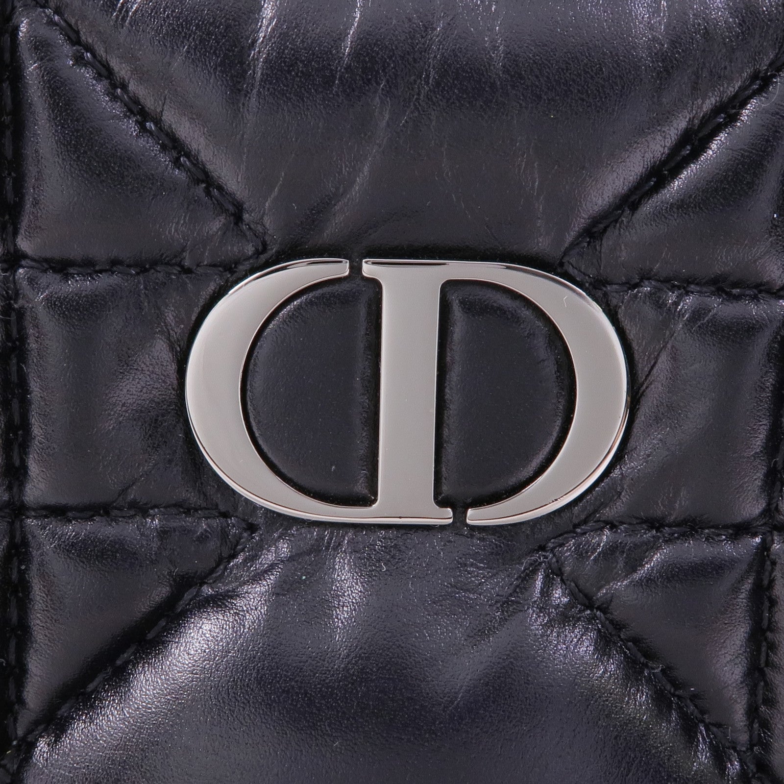 Dior 牛皮皮革Caro Box銀扣手挽肩背兩用袋