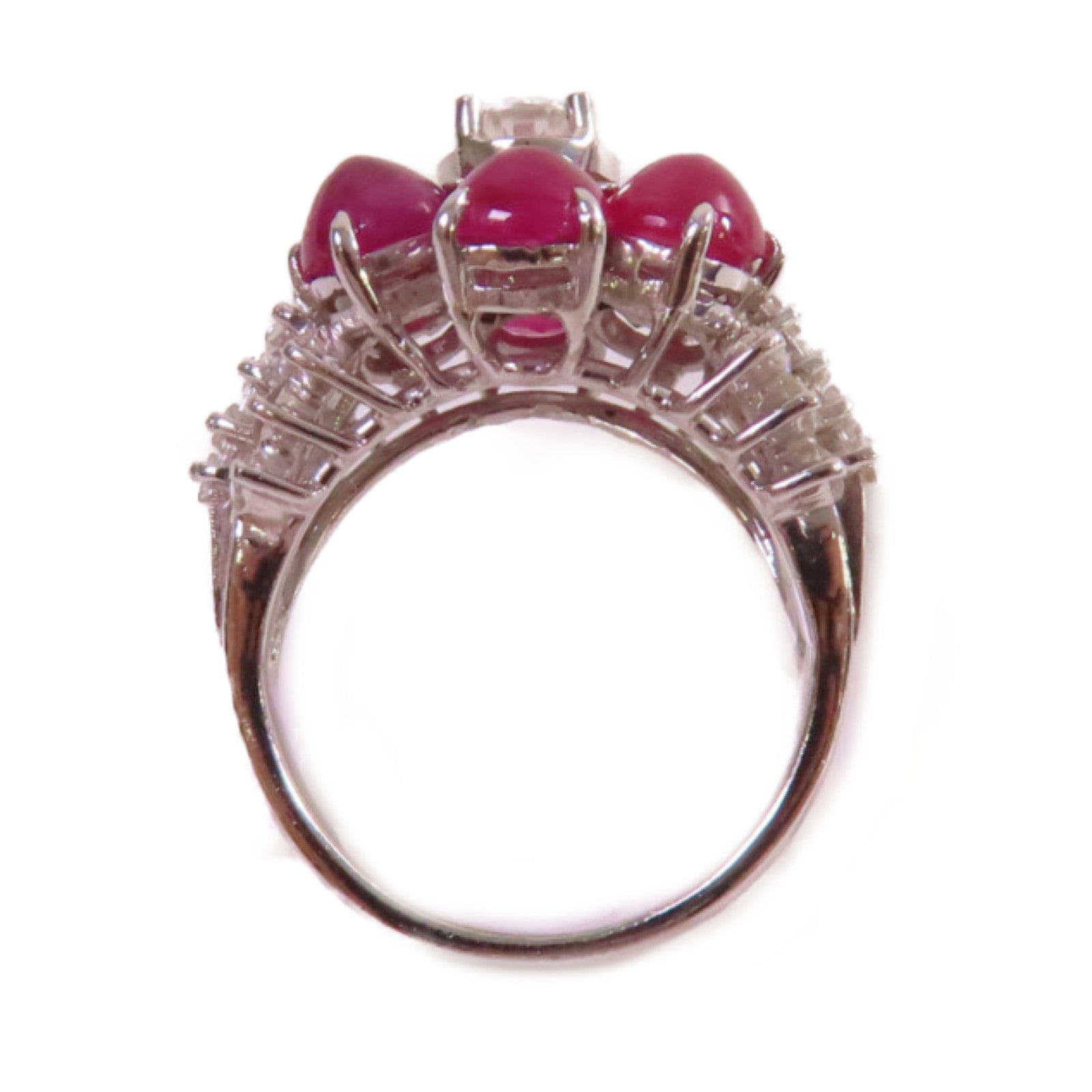 JEWELRY 【激減優惠】18K白金/紅寶石/鑽石Ruby Diamond Ring戒指US#6.5