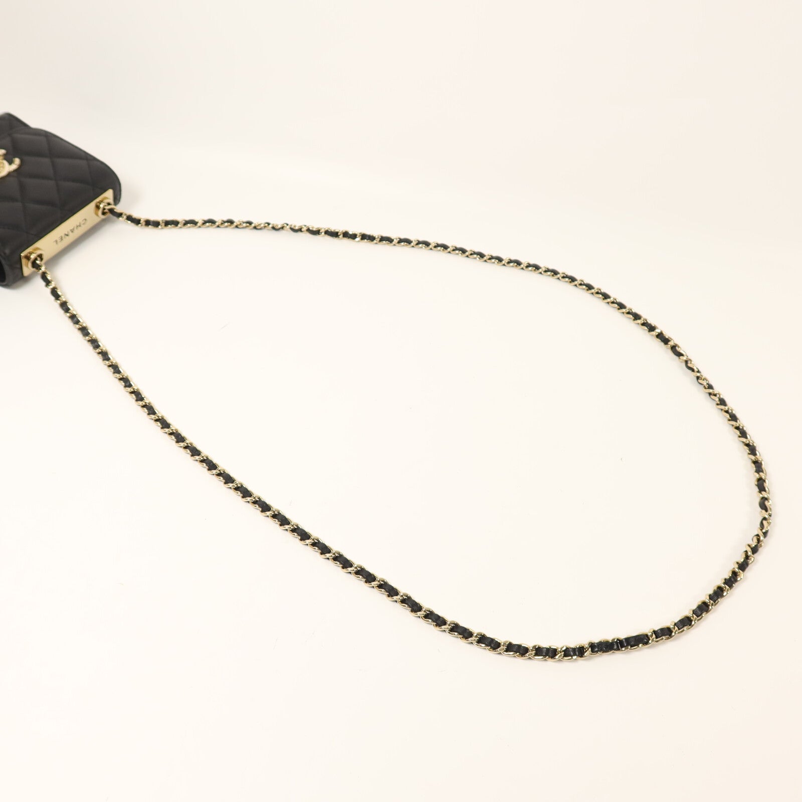 CHANEL 羊皮皮革Trendy CC Mini Flap Bag金扣鏈帶肩背袋