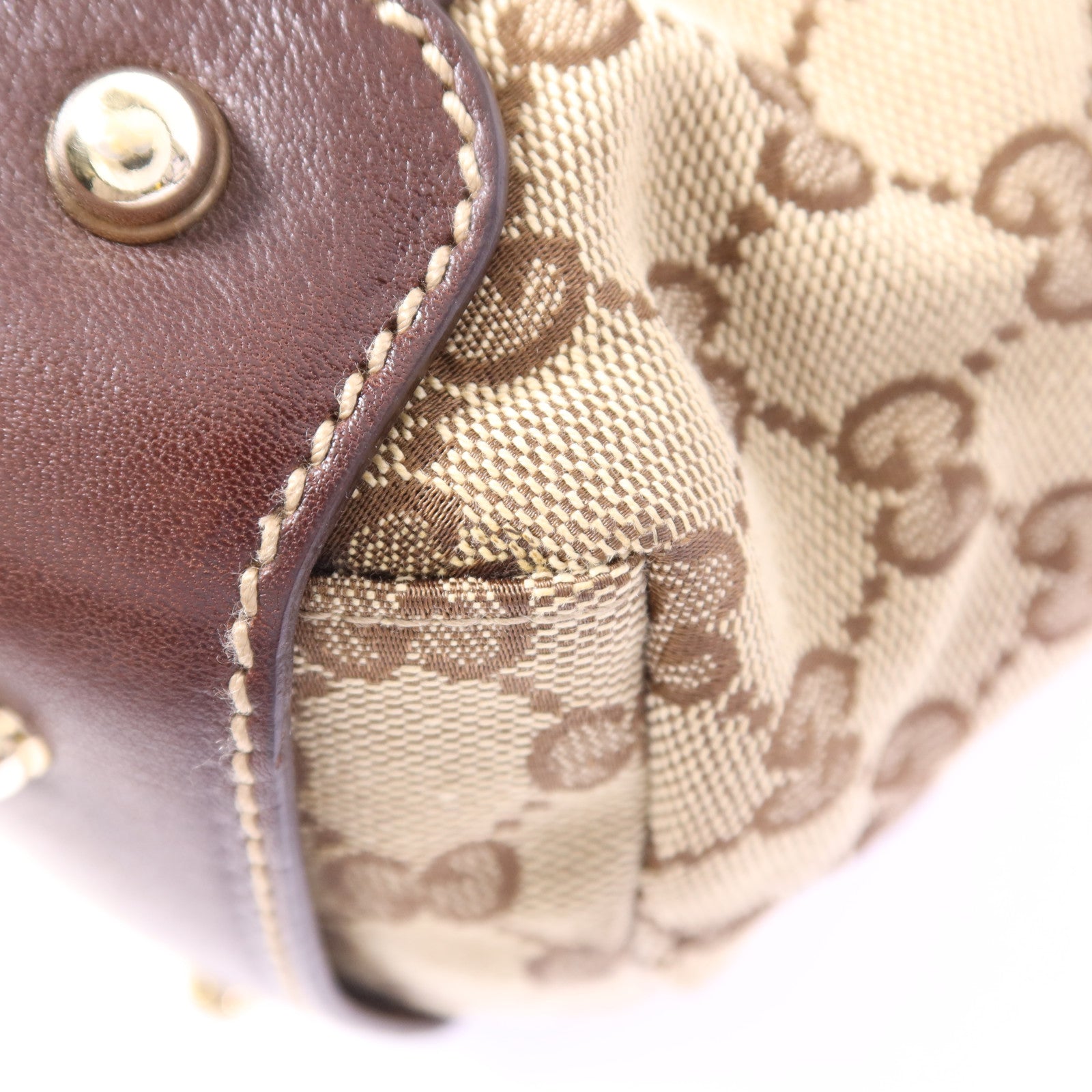 GUCCI 帆布Shoulder Bag金扣肩背袋