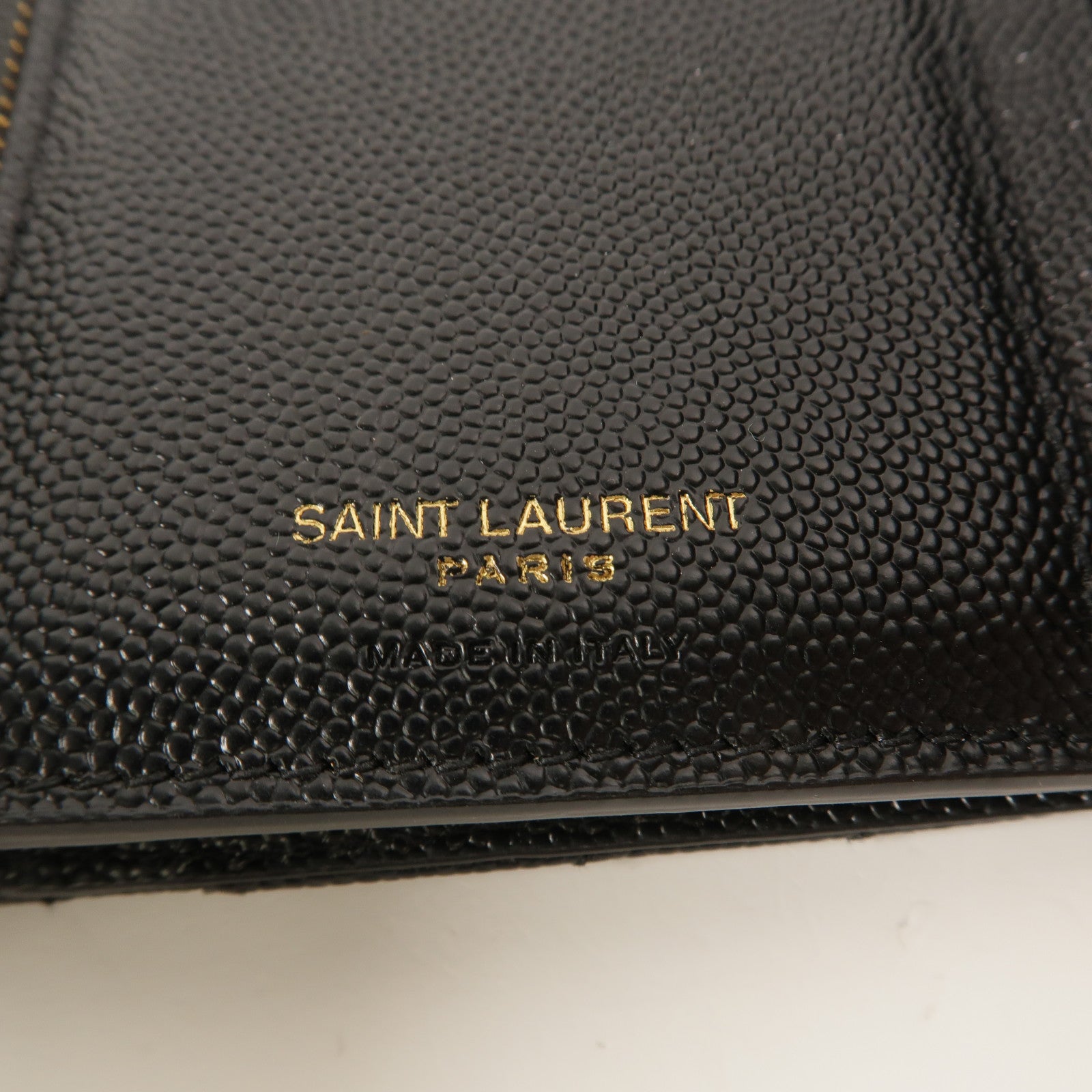 YVES SAINT LAURENT 牛皮皮革Tri Fold Wallet錢包
