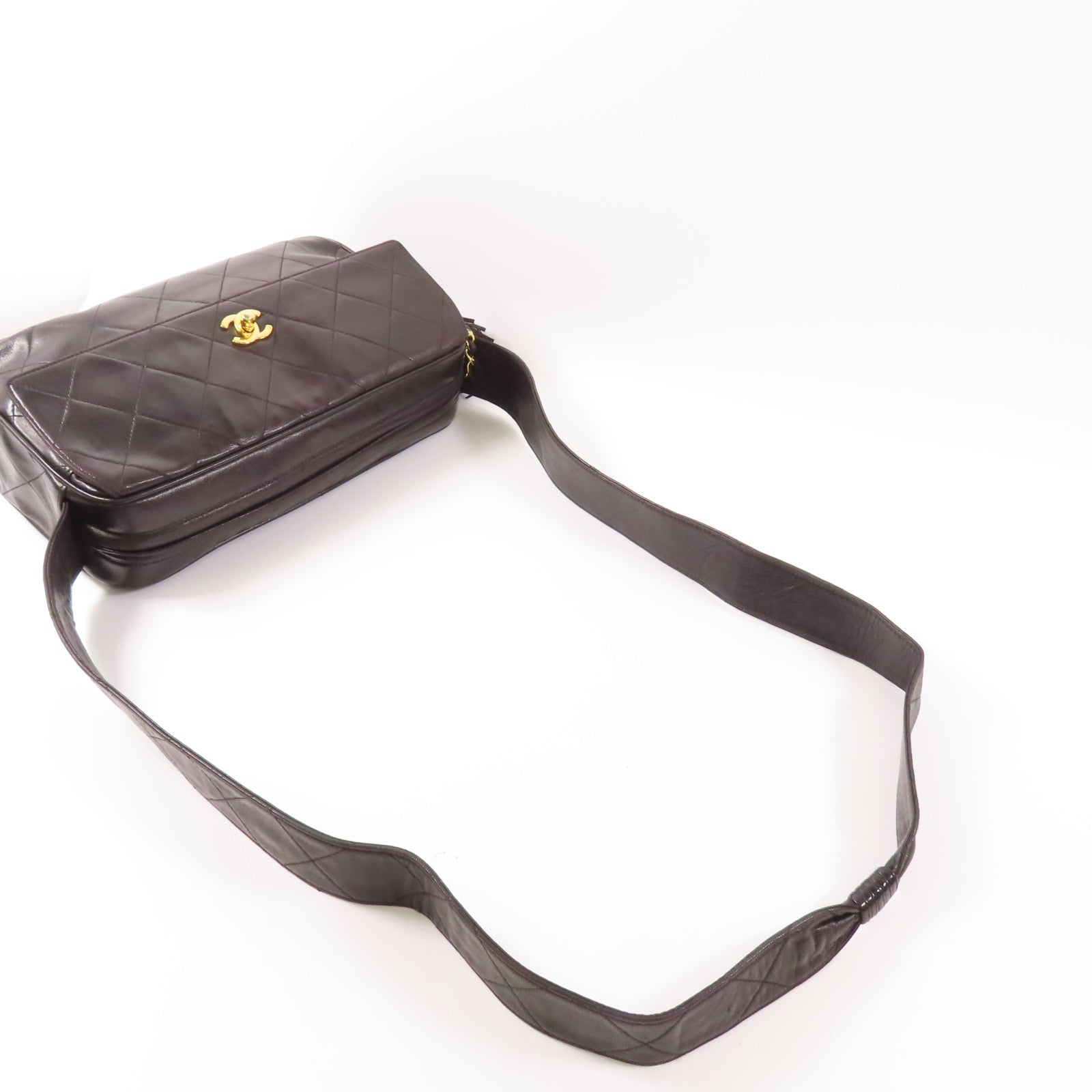 CHANEL 【激減優惠】羊皮皮革Vintage Shoulder Bag金扣肩背袋