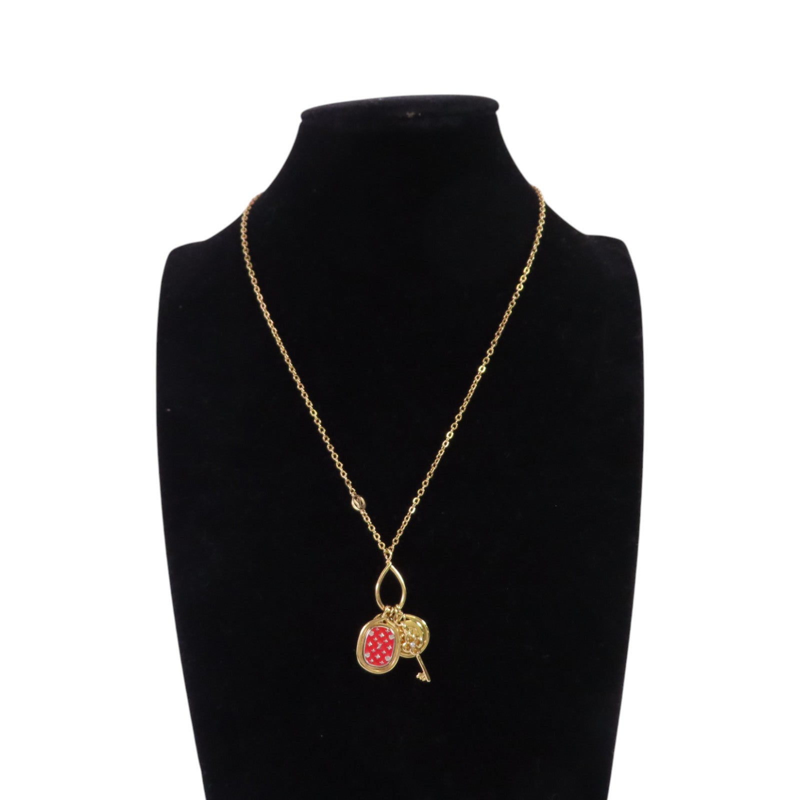 LOUIS VUITTON 金屬Lady Lucky Charms Necklace金扣項鏈