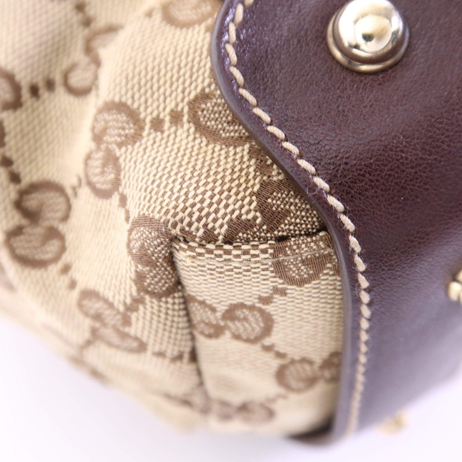 GUCCI 帆布Shoulder Bag金扣肩背袋