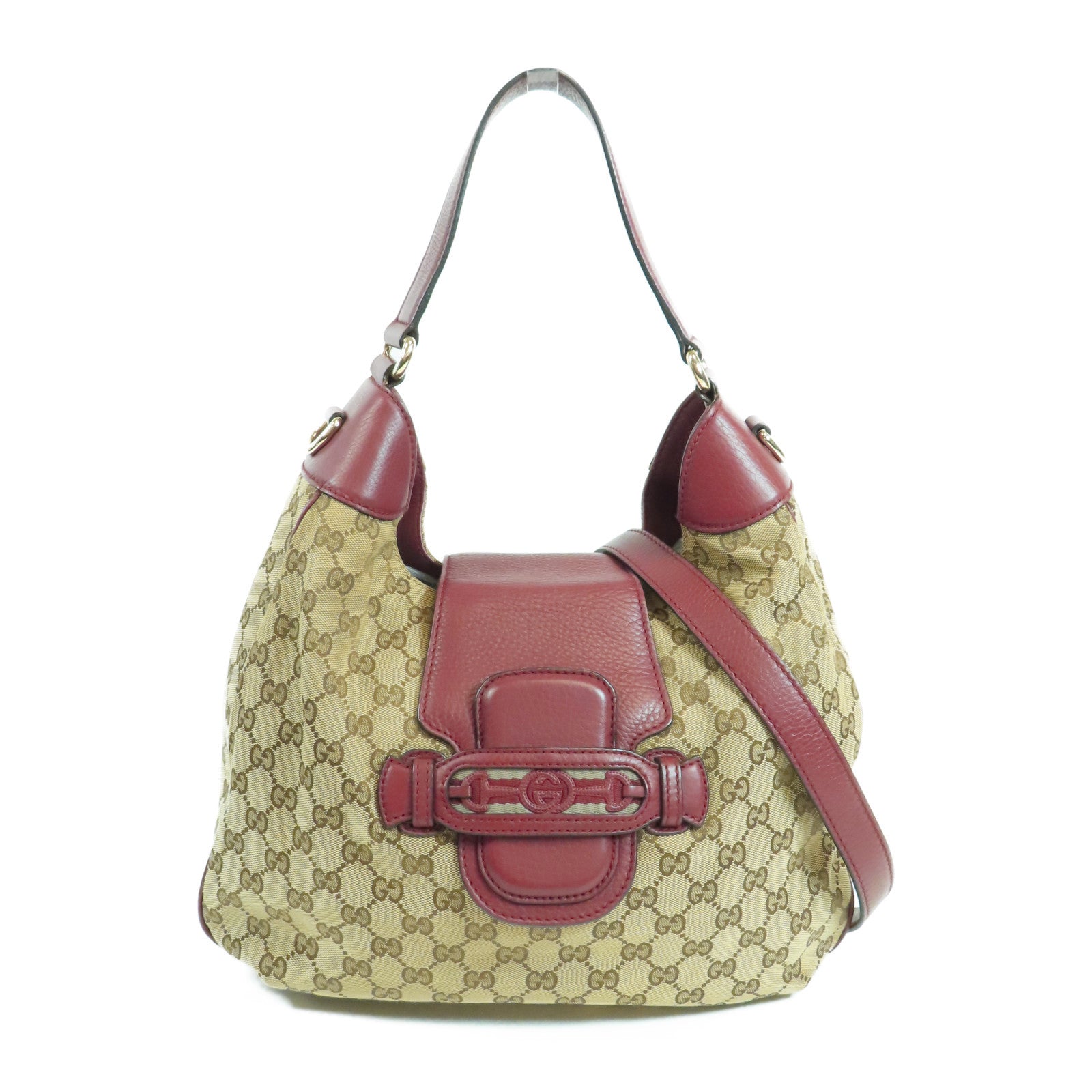 GUCCI 帆布Tote Bag金扣手挽肩背兩用袋