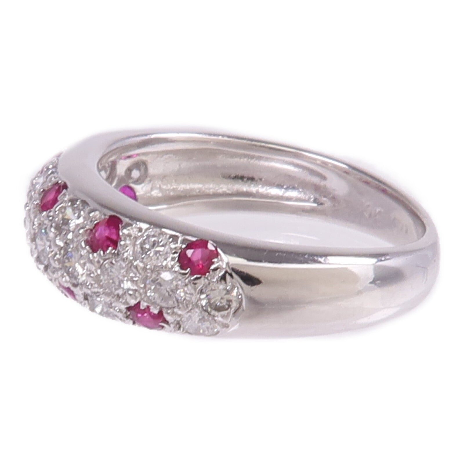 JEWELRY 18K白金Ruby Diamond Ring紅寶石/鑽石戒指US#4.75