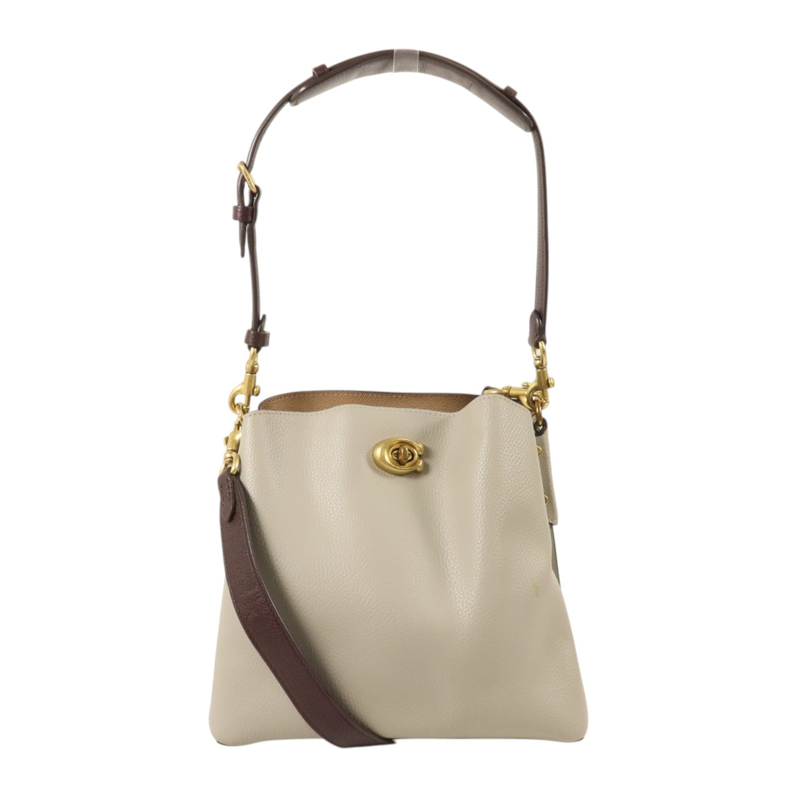 COACH 牛皮皮革Shoulder Bag金扣手挽肩背兩用袋