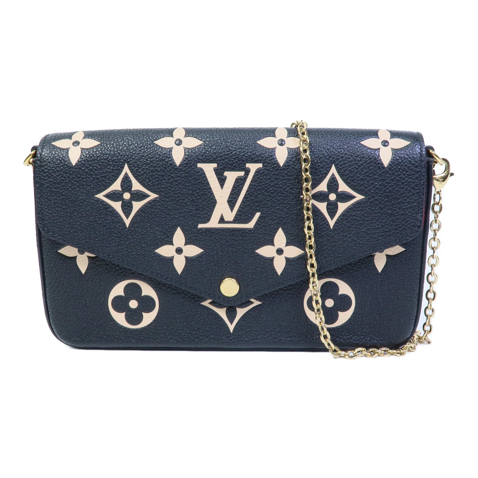 LOUIS VUITTON Monogram Felicie Pochette鏈帶肩背袋