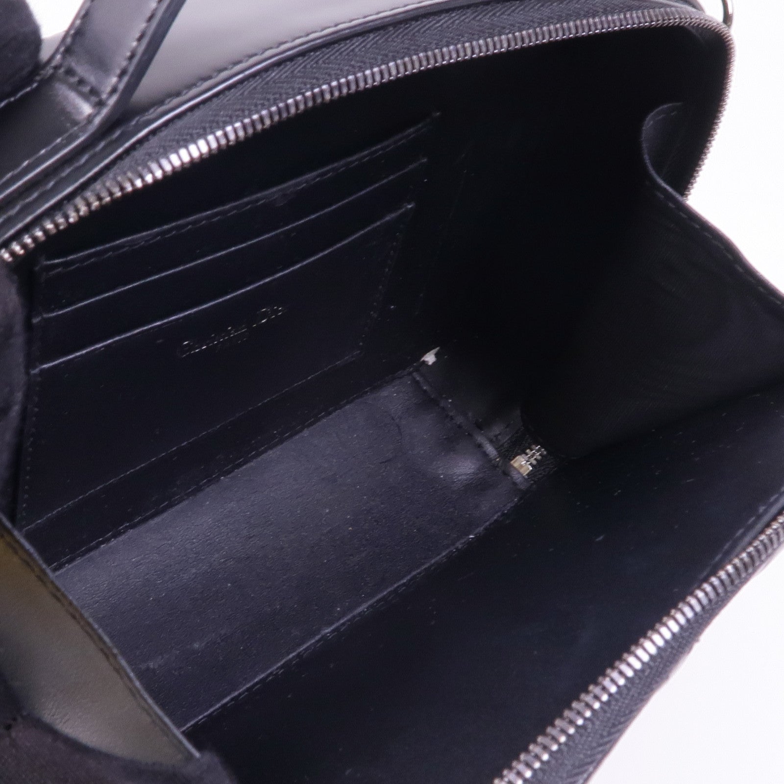 Dior 牛皮皮革Caro Box銀扣手挽肩背兩用袋