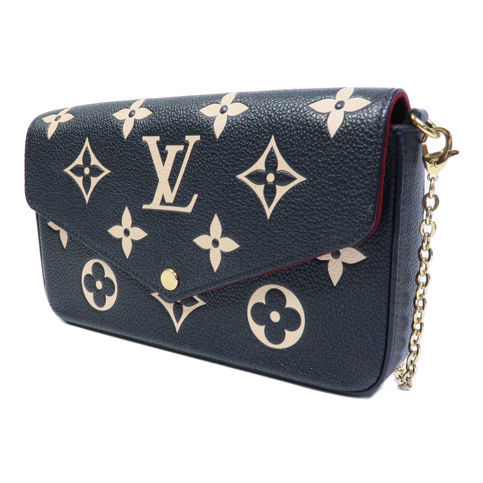 LOUIS VUITTON Monogram Felicie Pochette鏈帶肩背袋
