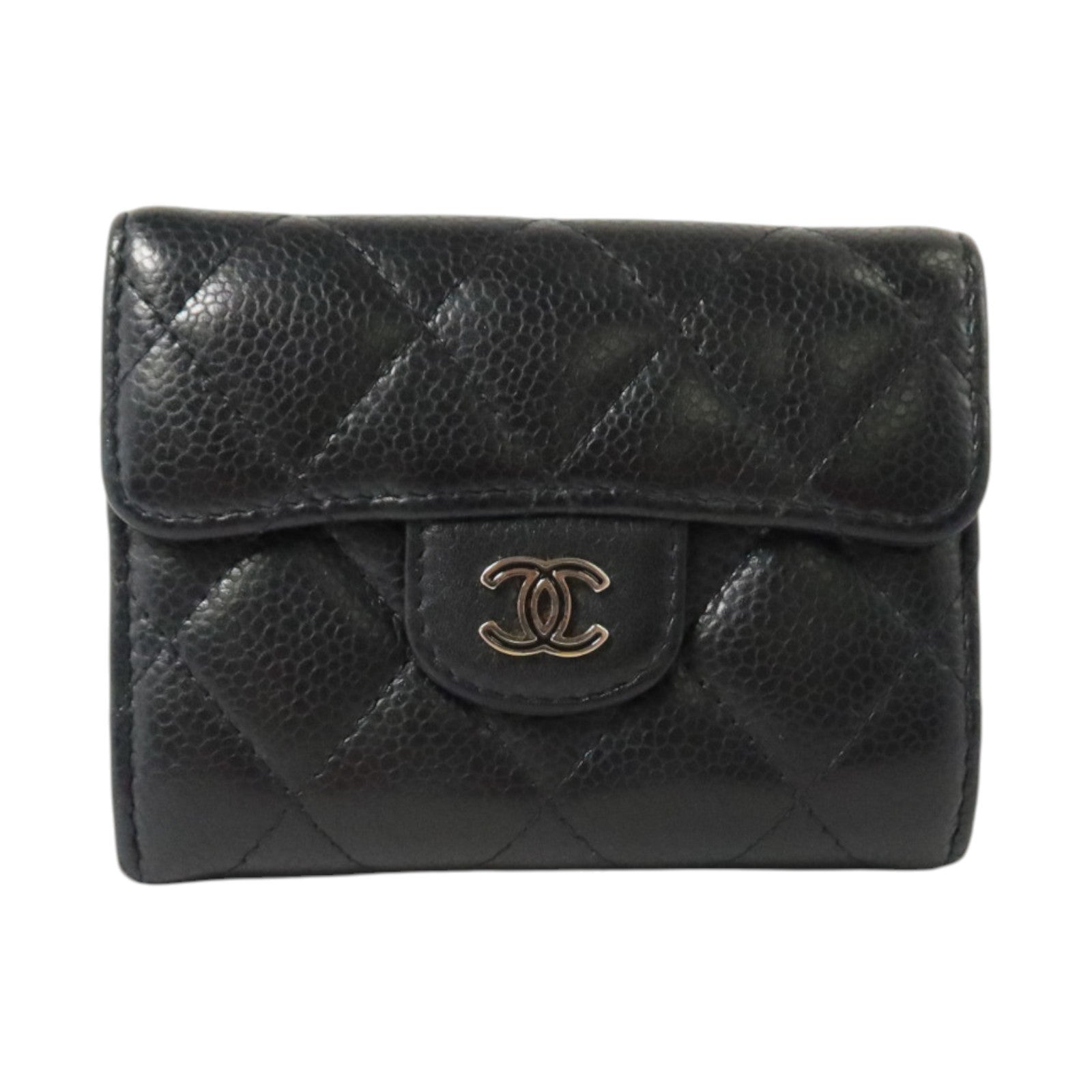 CHANEL 牛皮皮革Card Case銀扣卡片套