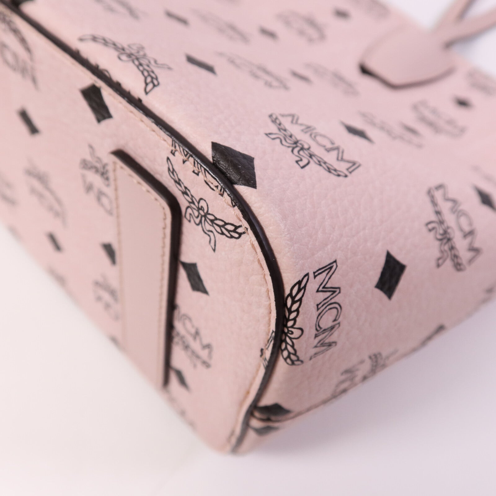 MCM 塗層帆布Tote Bag金扣手挽袋