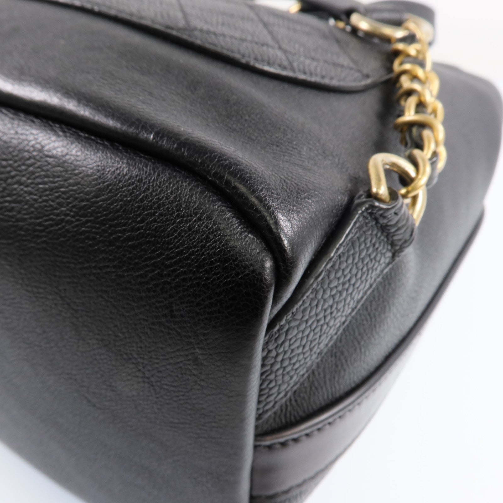 CHANEL 【激減優惠】牛皮皮革Backpack金扣背包
