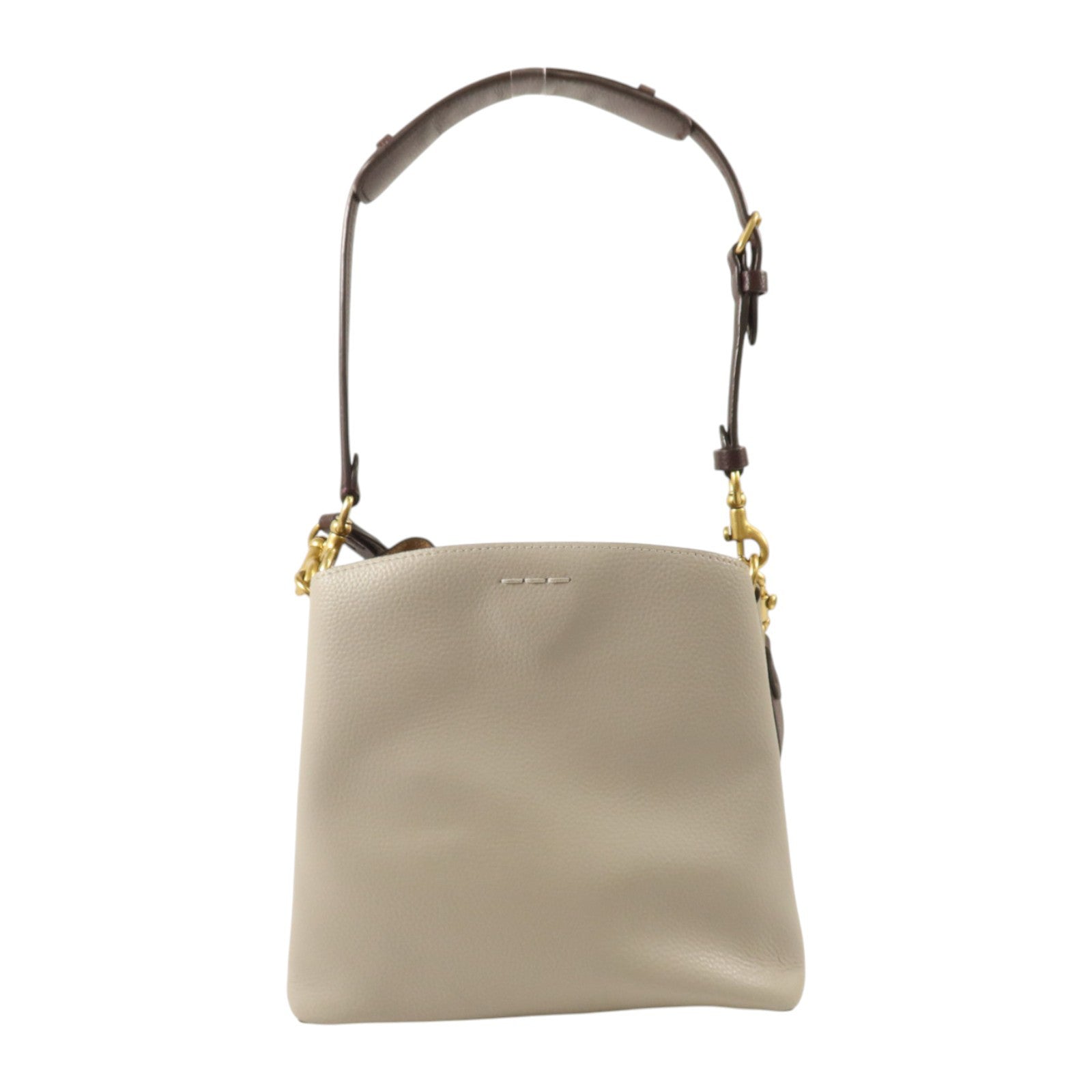 COACH 牛皮皮革Shoulder Bag金扣手挽肩背兩用袋