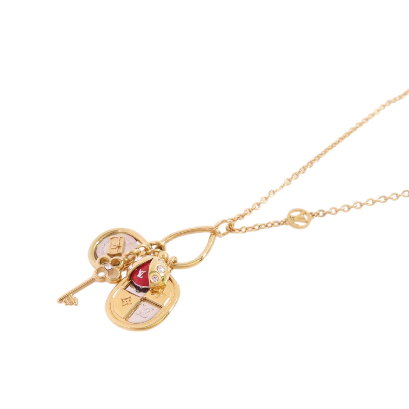 LOUIS VUITTON 金屬Lady Lucky Charms Necklace金扣項鏈