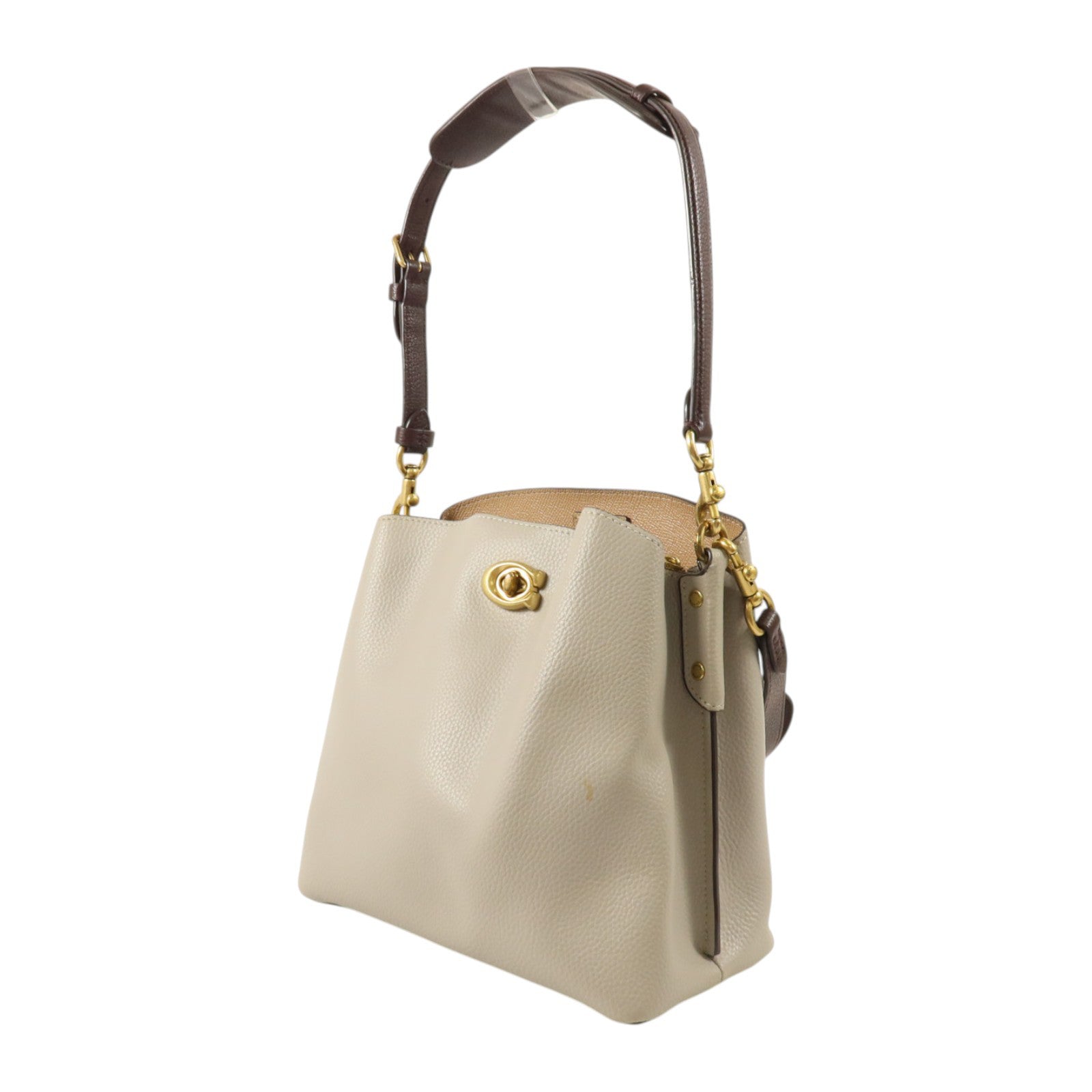 COACH 牛皮皮革Shoulder Bag金扣手挽肩背兩用袋