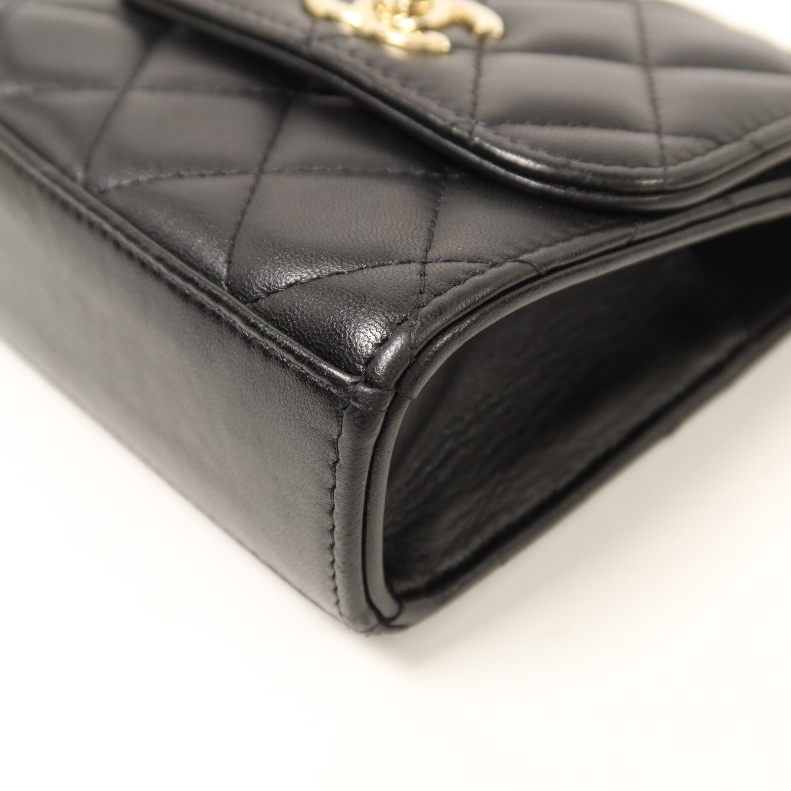 CHANEL 羊皮皮革Trendy CC Mini Flap Bag金扣鏈帶肩背袋