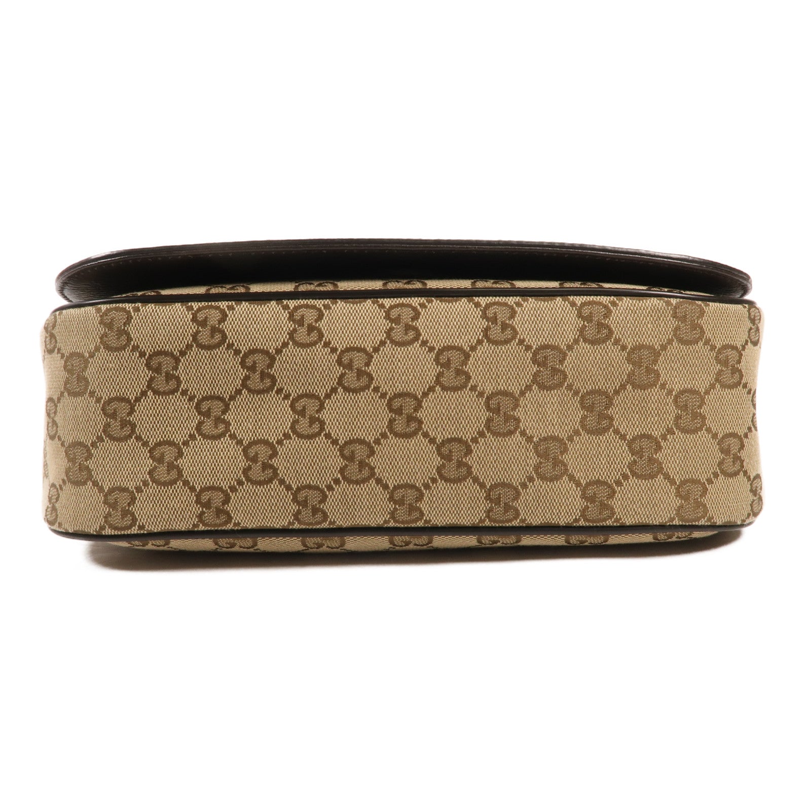 GUCCI 塗層帆布Shoulder Bag銀扣肩背袋