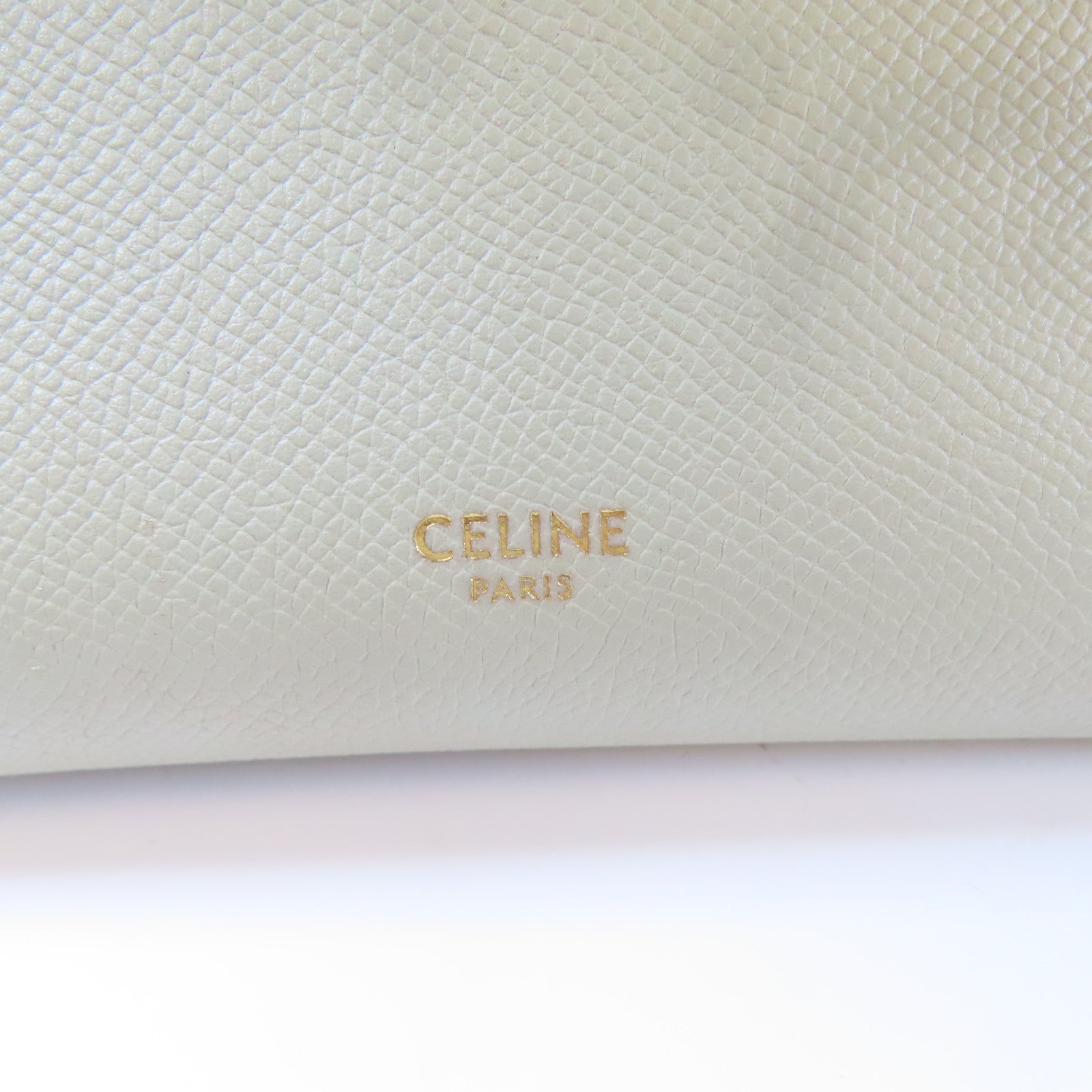 CELINE 牛皮皮革Micro Belt金扣手挽肩背兩用袋淺綠色