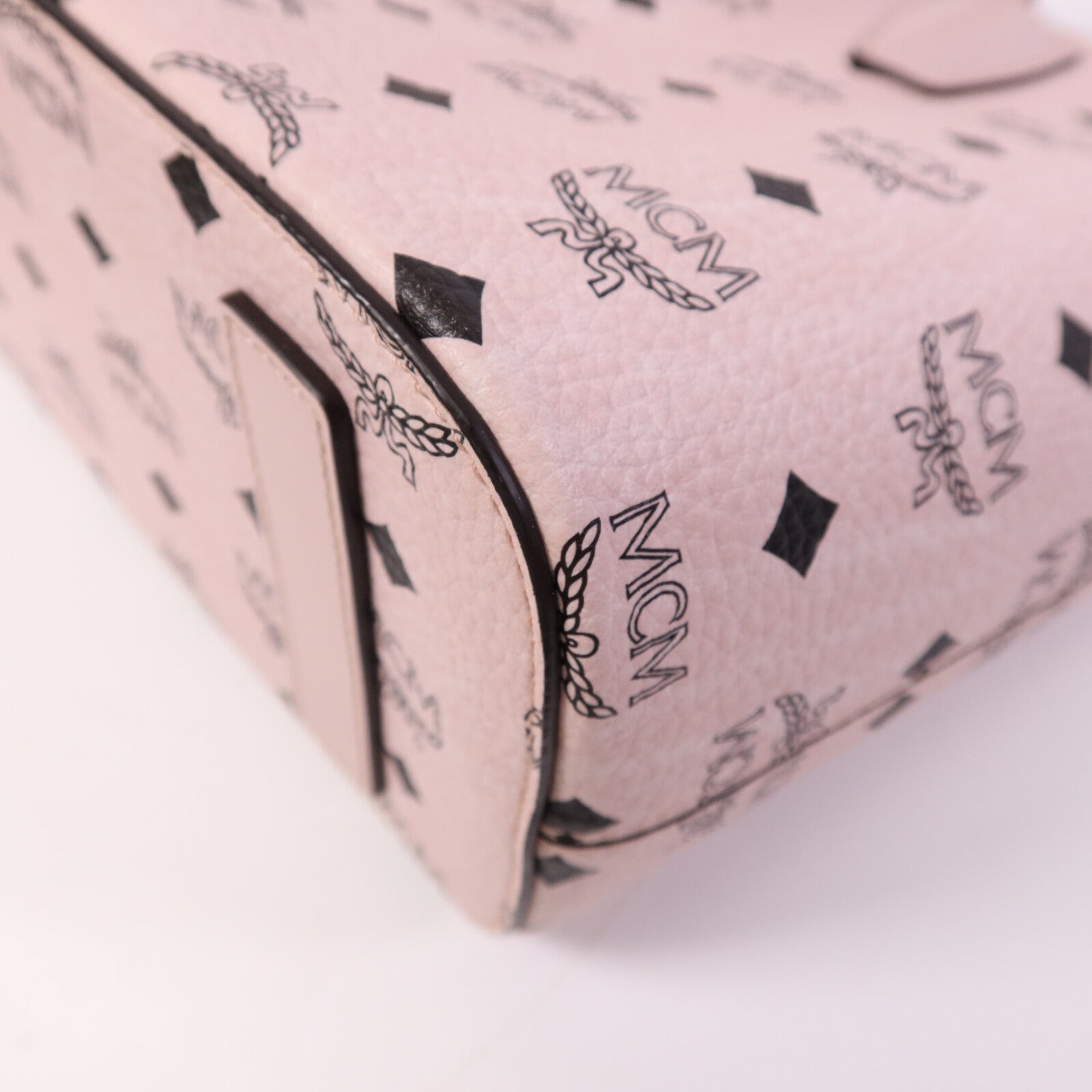 MCM 塗層帆布Tote Bag金扣手挽袋