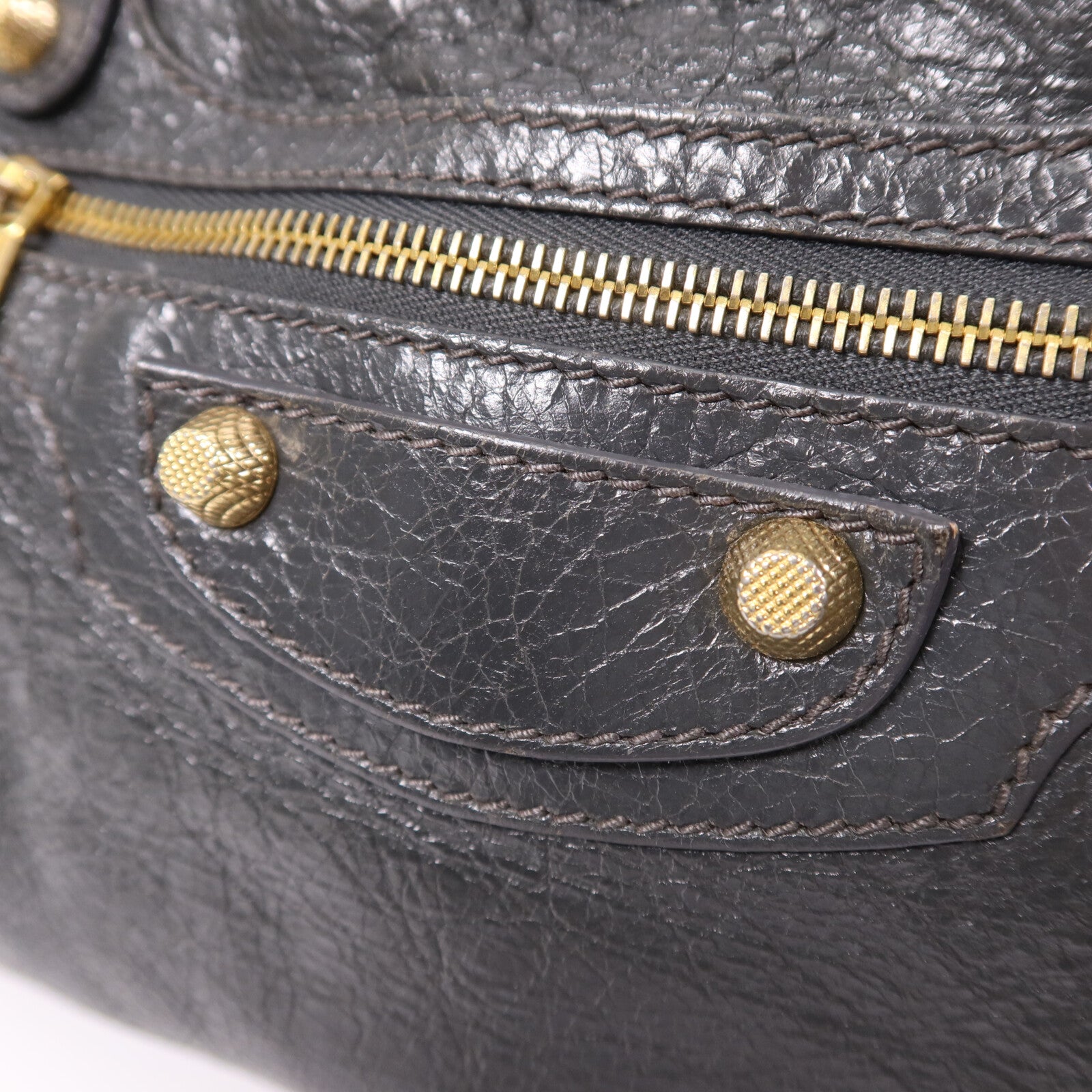 BALENCIAGA 牛皮皮革Giant City金扣手挽肩背兩用袋