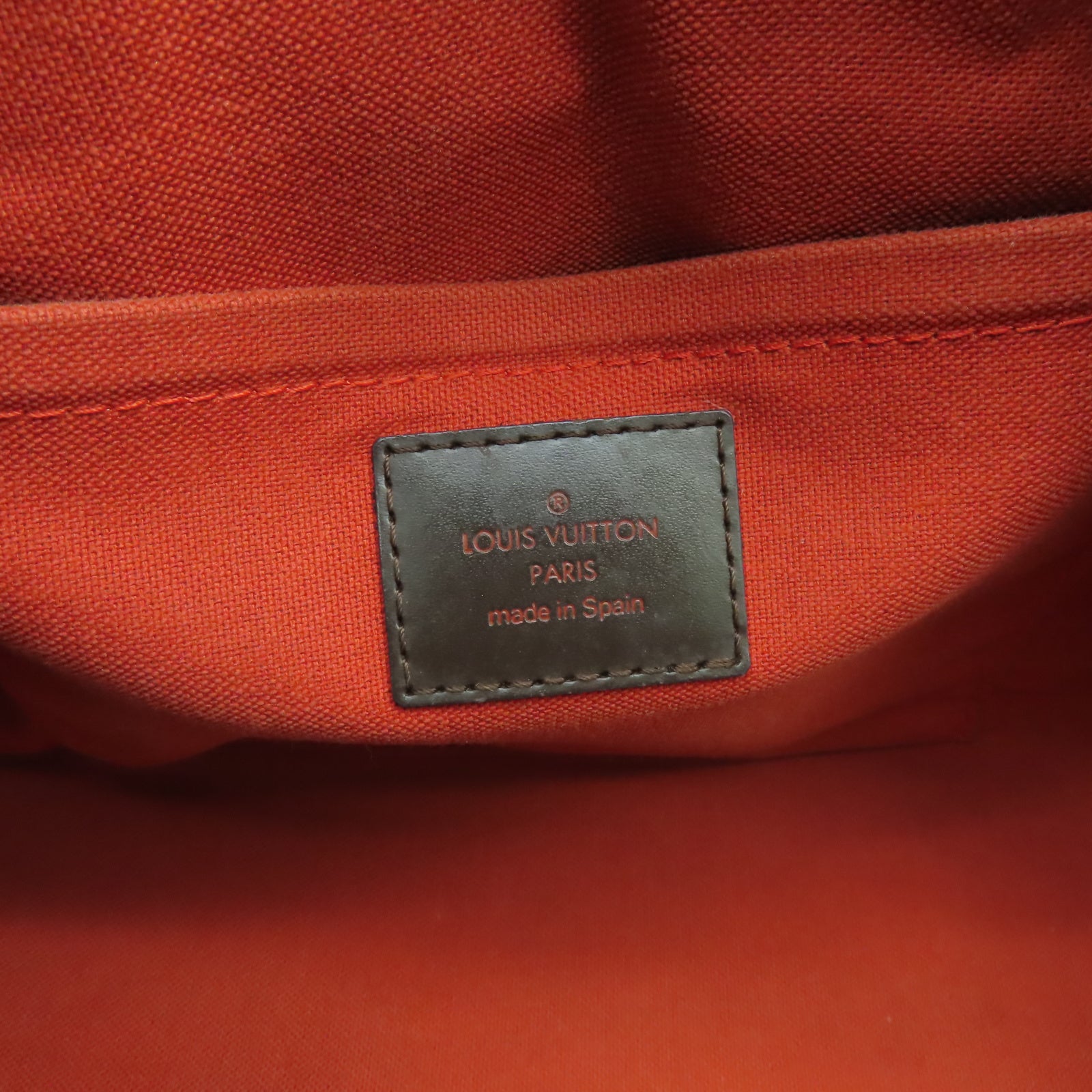LOUIS VUITTON 【清倉大減價】Damier Ribera MM金扣手挽袋棕色