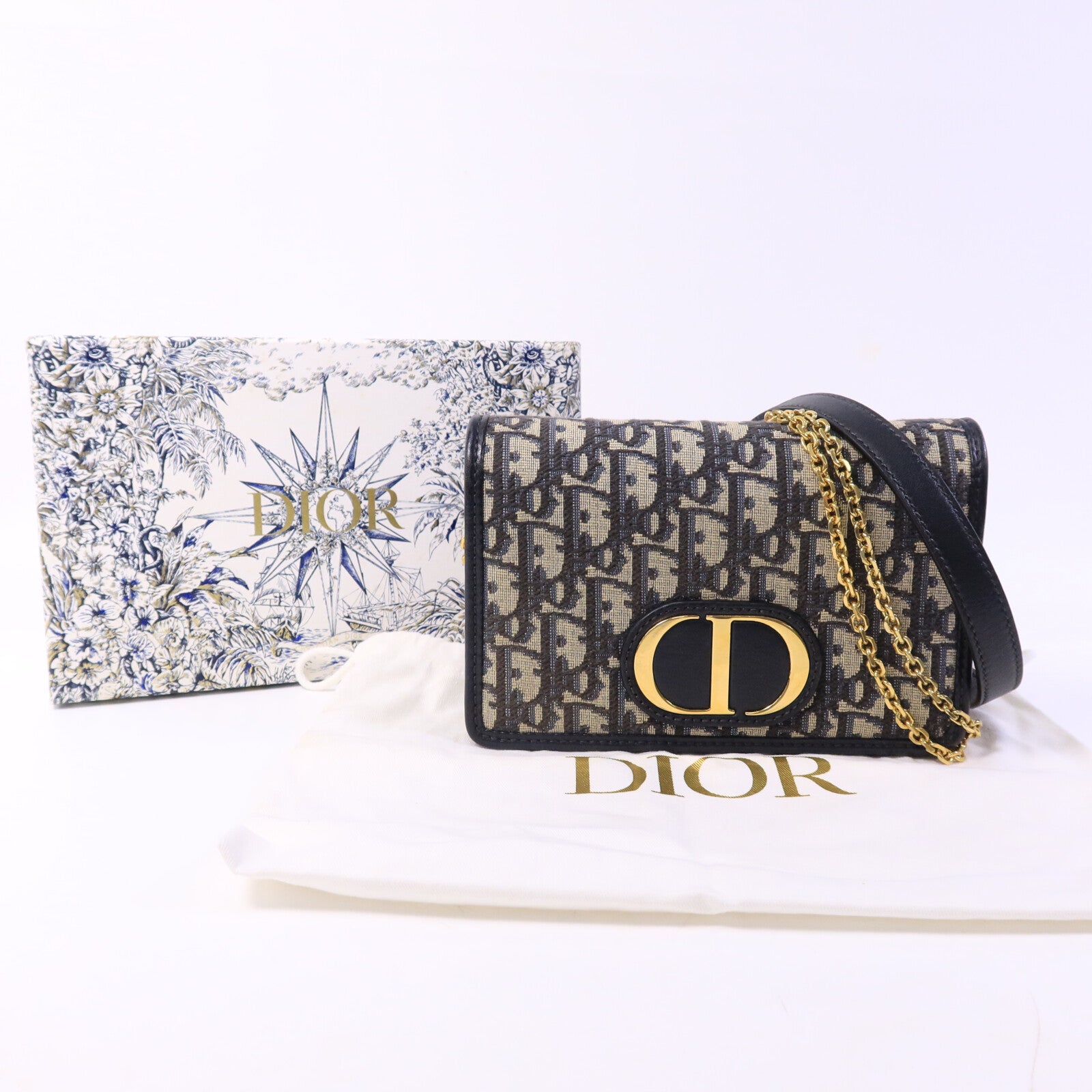 Dior 帆布30 Montaigne Pouch肩背袋