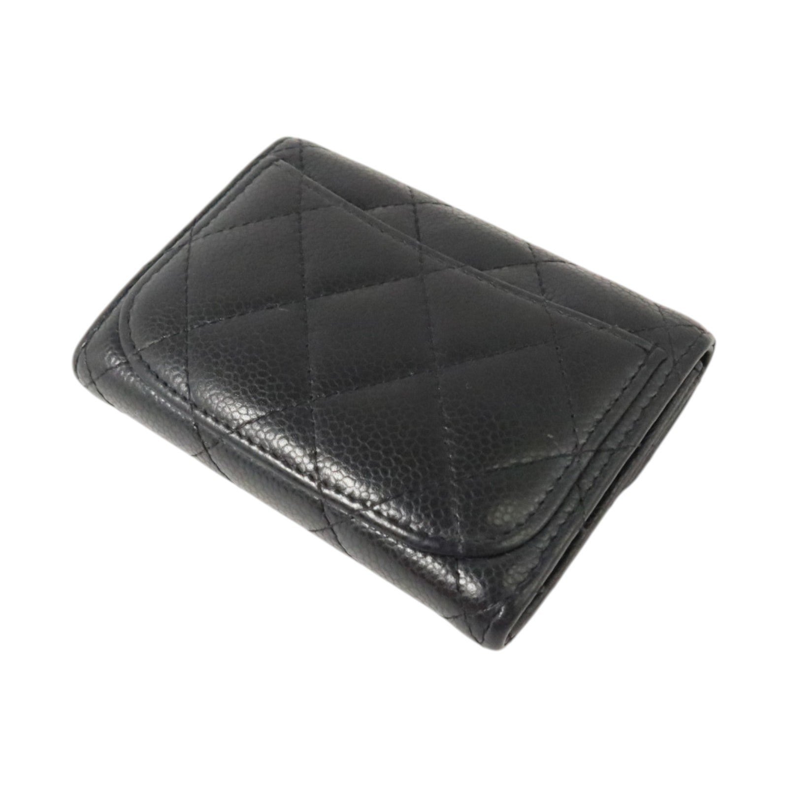 CHANEL 牛皮皮革Card Case銀扣卡片套