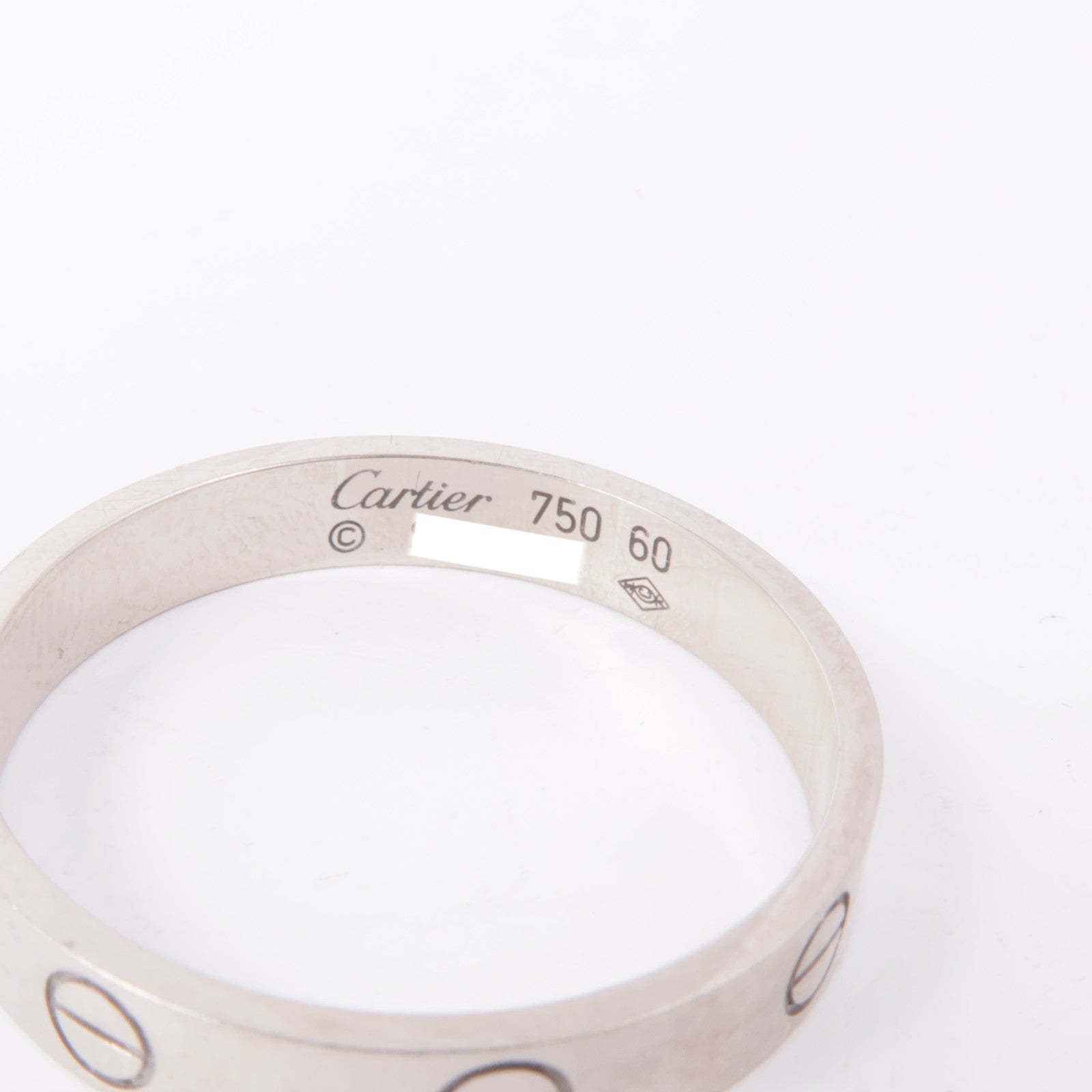 CARTIER 18K白金Love Ring戒指Cartier#60/US#9