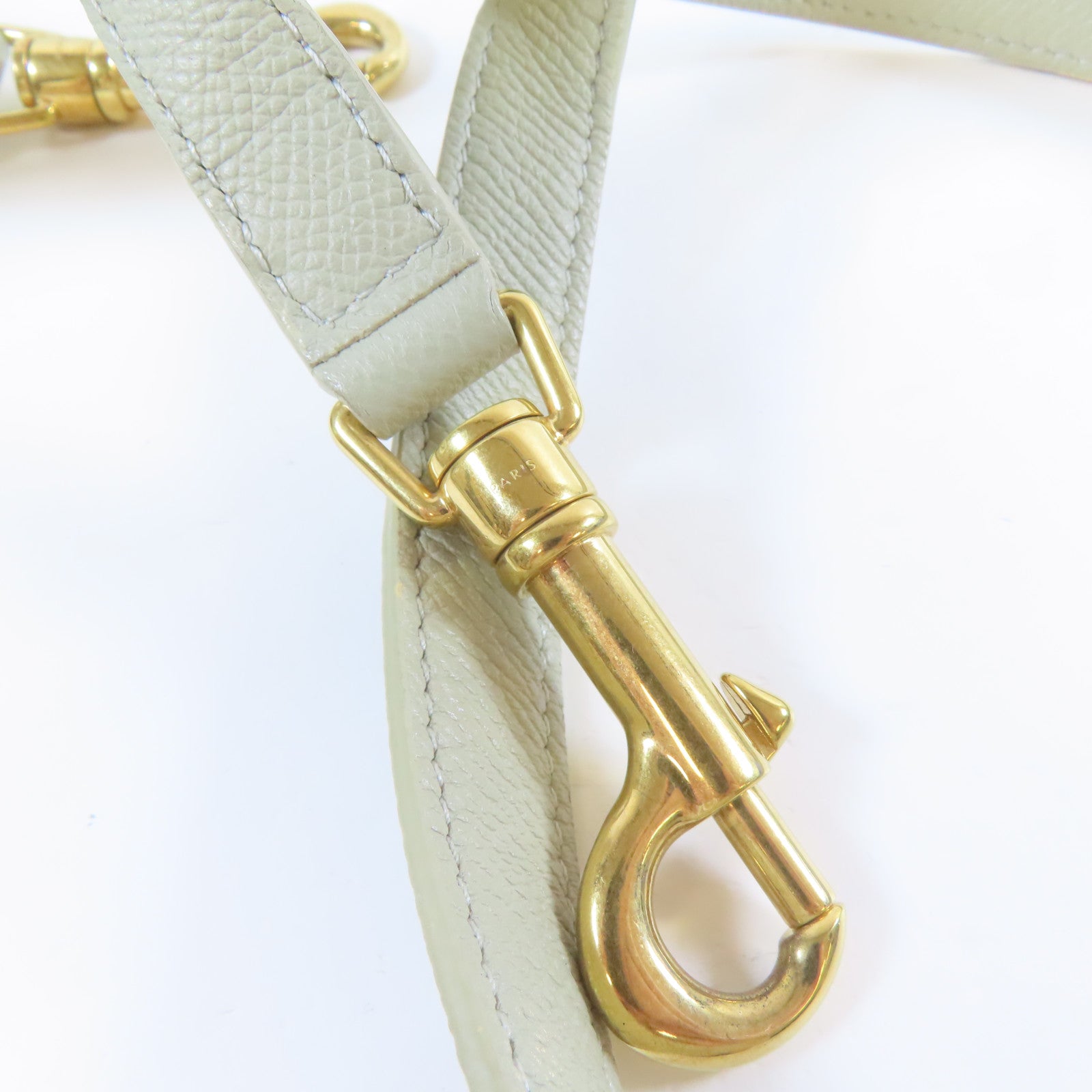 CELINE 牛皮皮革Micro Belt金扣手挽肩背兩用袋淺綠色