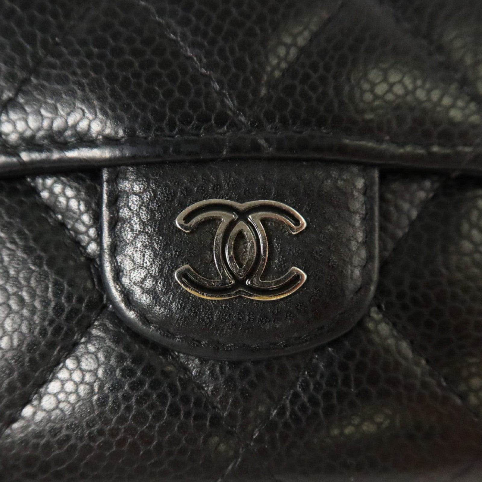 CHANEL 牛皮皮革Card Case銀扣卡片套