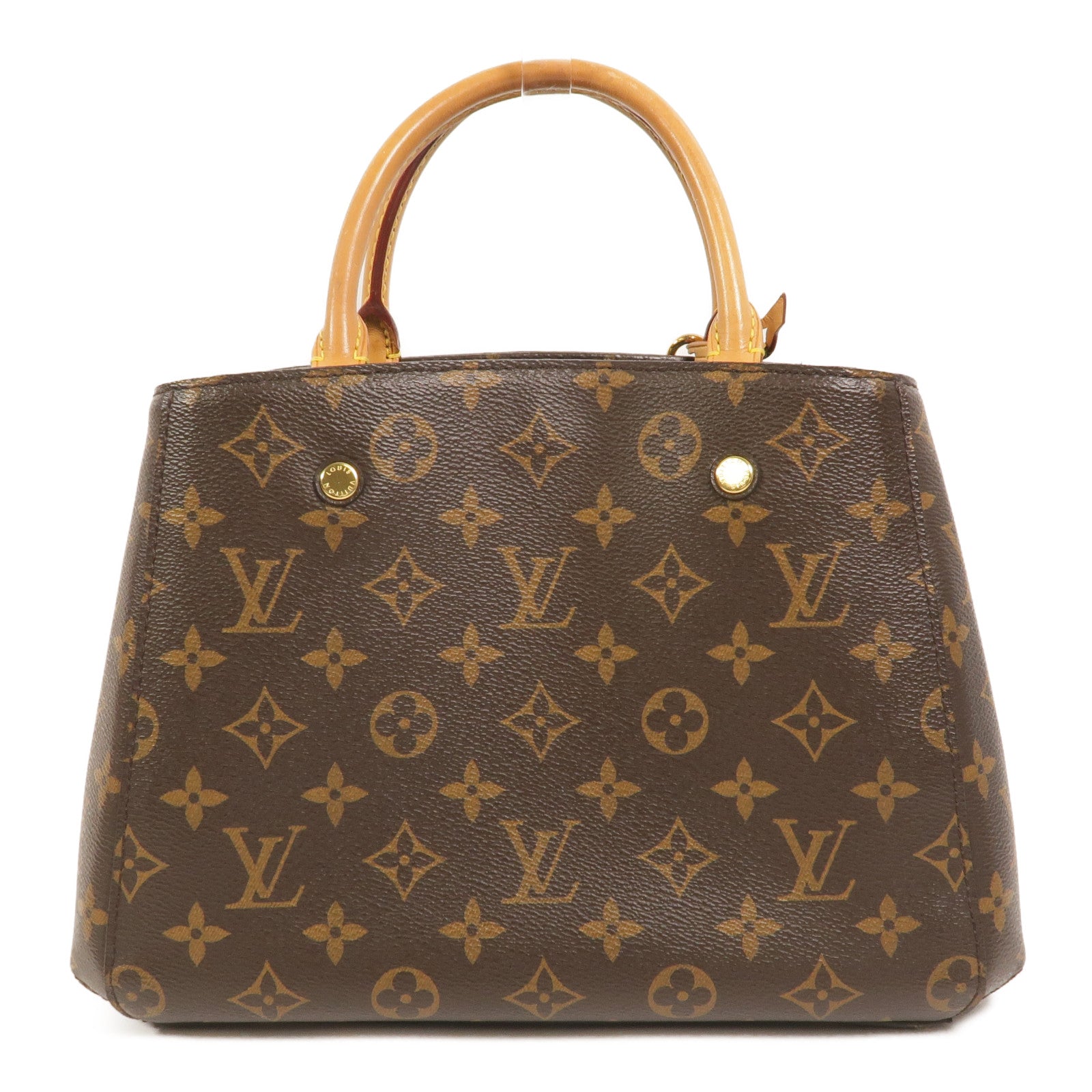 LOUIS VUITTON Monogram Montaigne BB手挽肩背兩用袋棕色