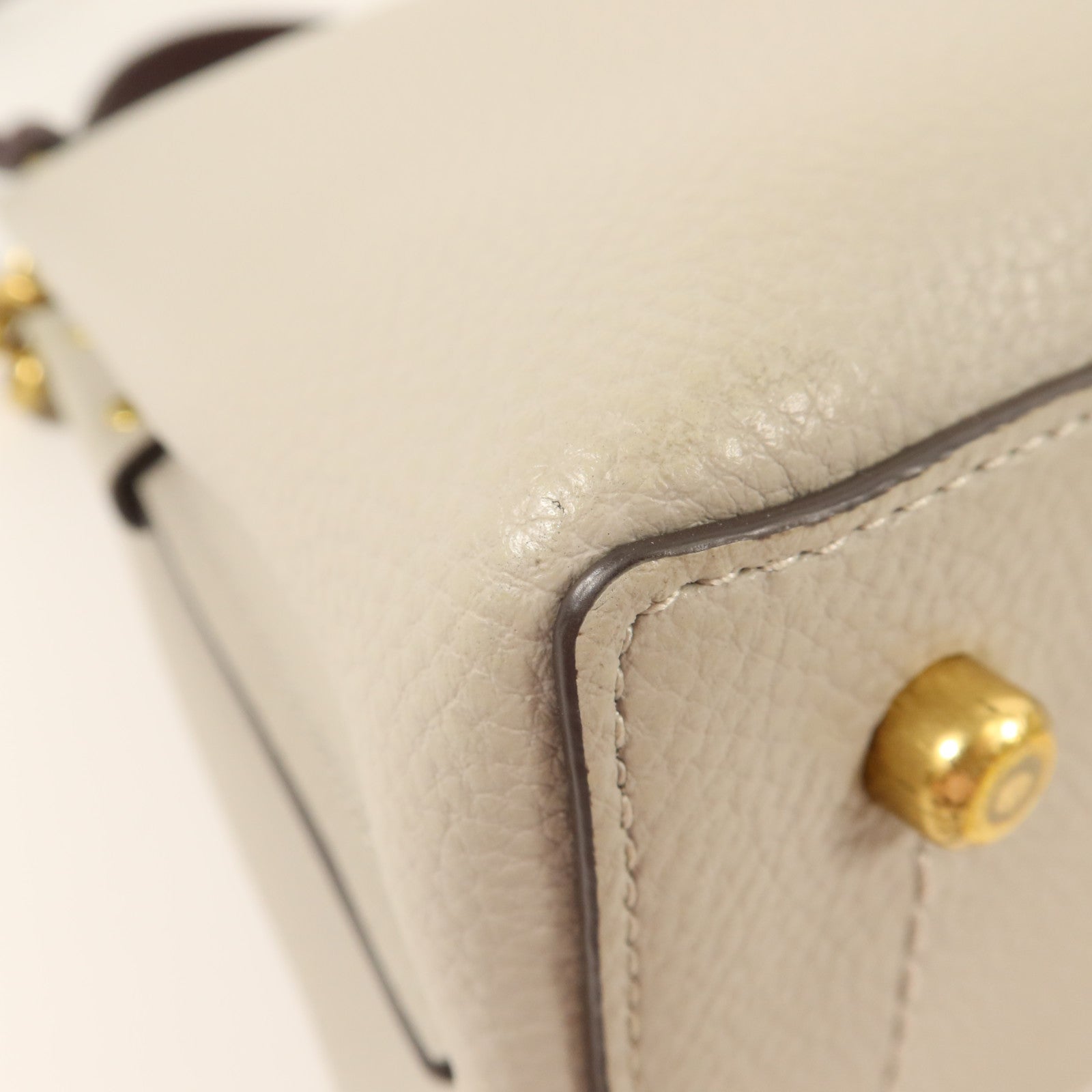 COACH 牛皮皮革Shoulder Bag金扣手挽肩背兩用袋