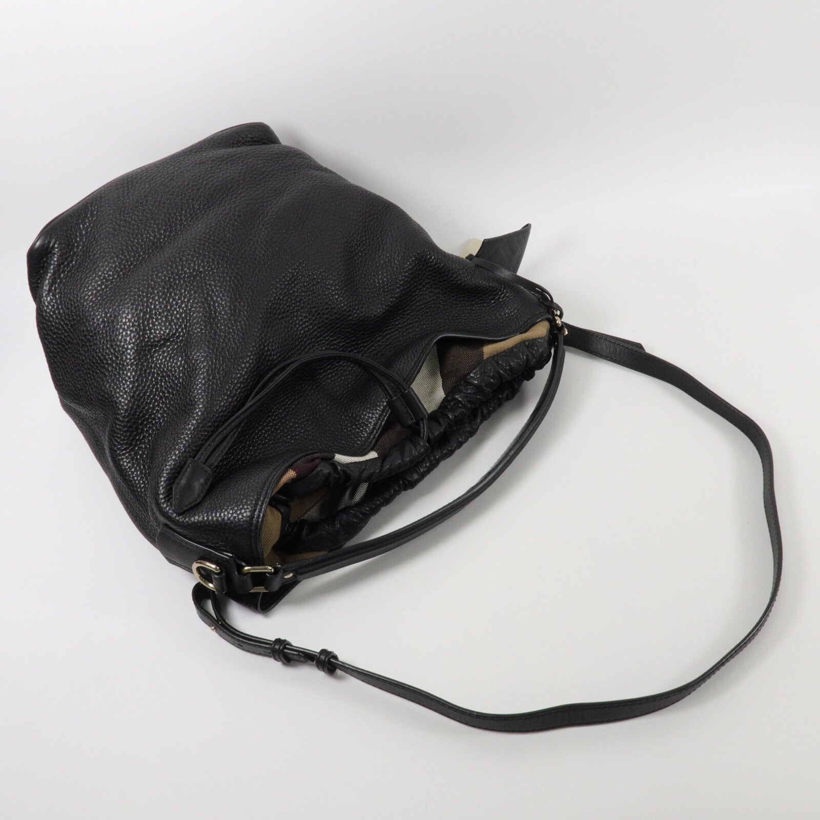 BURBERRY 牛皮皮革Ashby Leather Hobo手挽肩背兩用袋