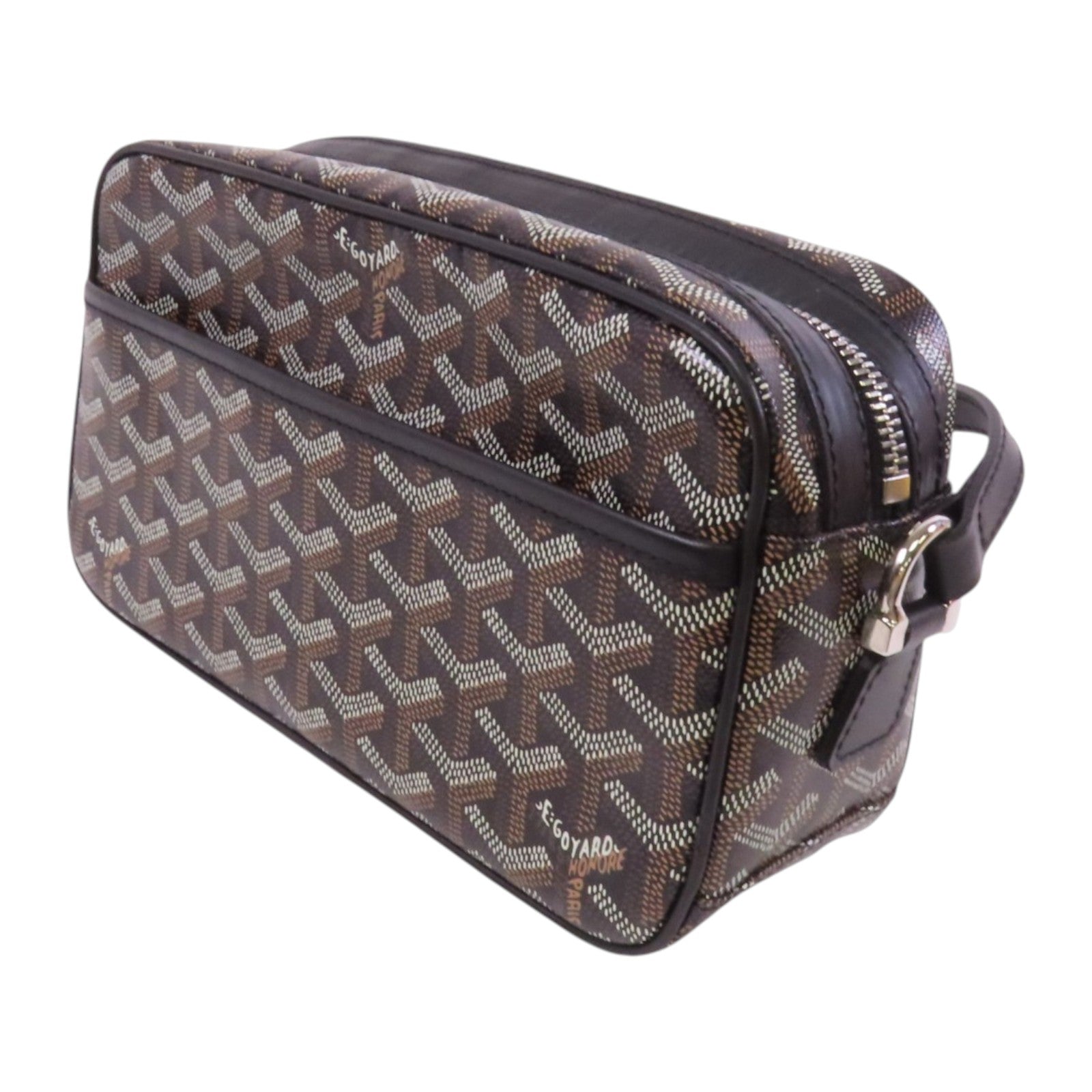 GOYARD 塗層帆布Cap Vert Pm銀扣肩背袋