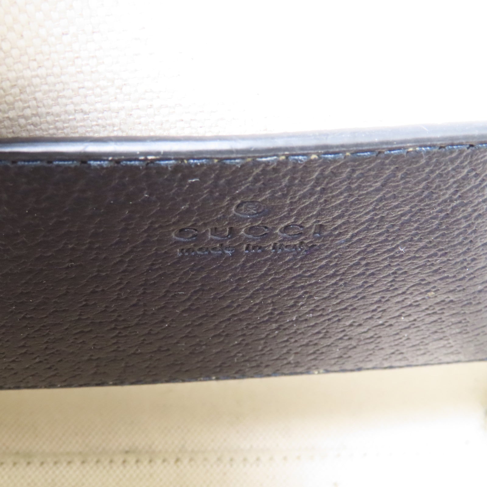 GUCCI 【激減優惠】塗層帆布Mini Tote 2way Shoulder Bag銀扣手挽肩背兩用袋米色/藍色