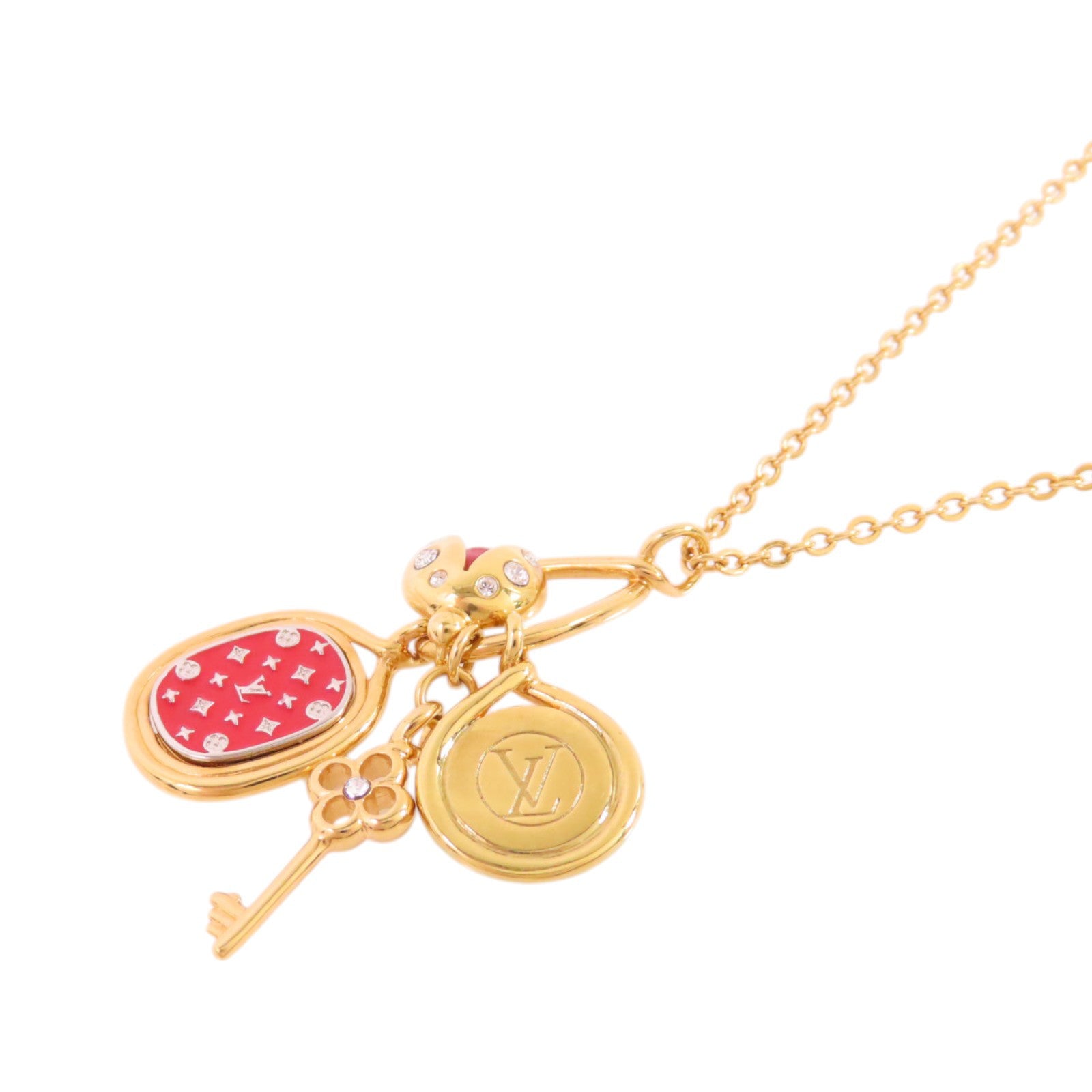 LOUIS VUITTON 金屬Lady Lucky Charms Necklace金扣項鏈