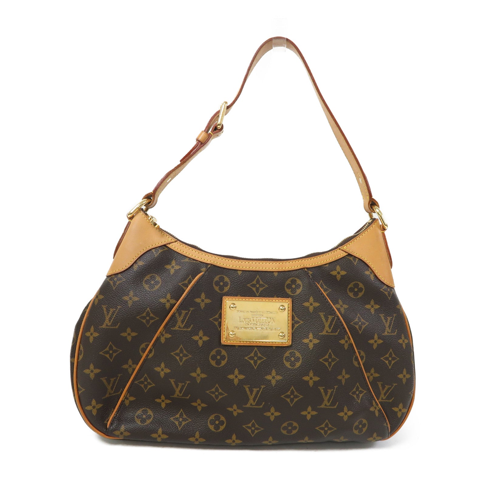 LOUIS VUITTON Monogram Thames GM金扣肩背袋啡色