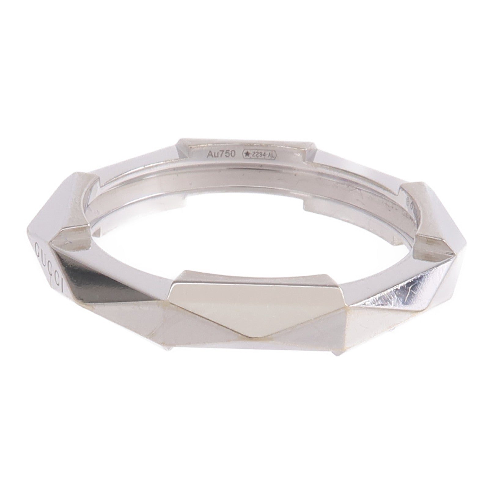 GUCCI 18K白金Link To Love Ring戒指