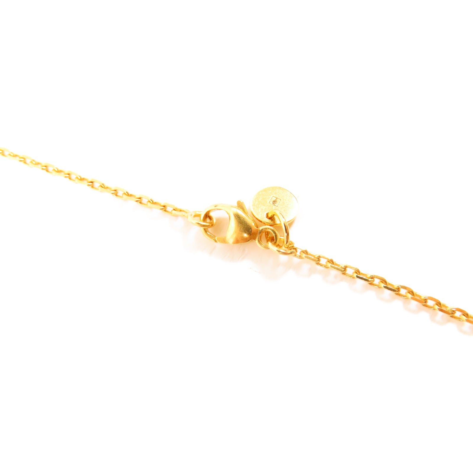 HERMES 【激減優惠】Swift皮革/金屬As De Coeur Pendant項鍊金色/黑色