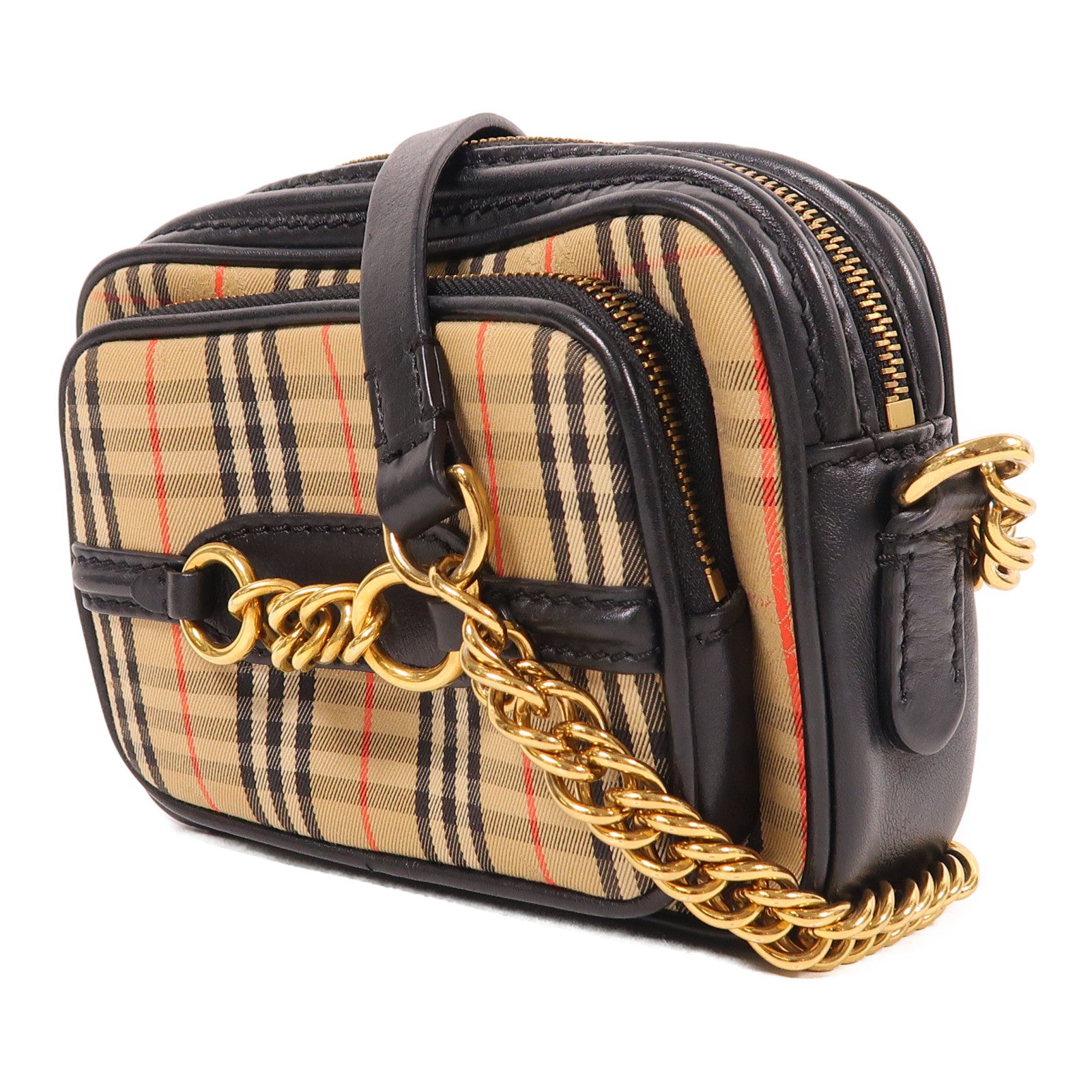 BURBERRY 帆布Shoulder Bag金扣肩背袋