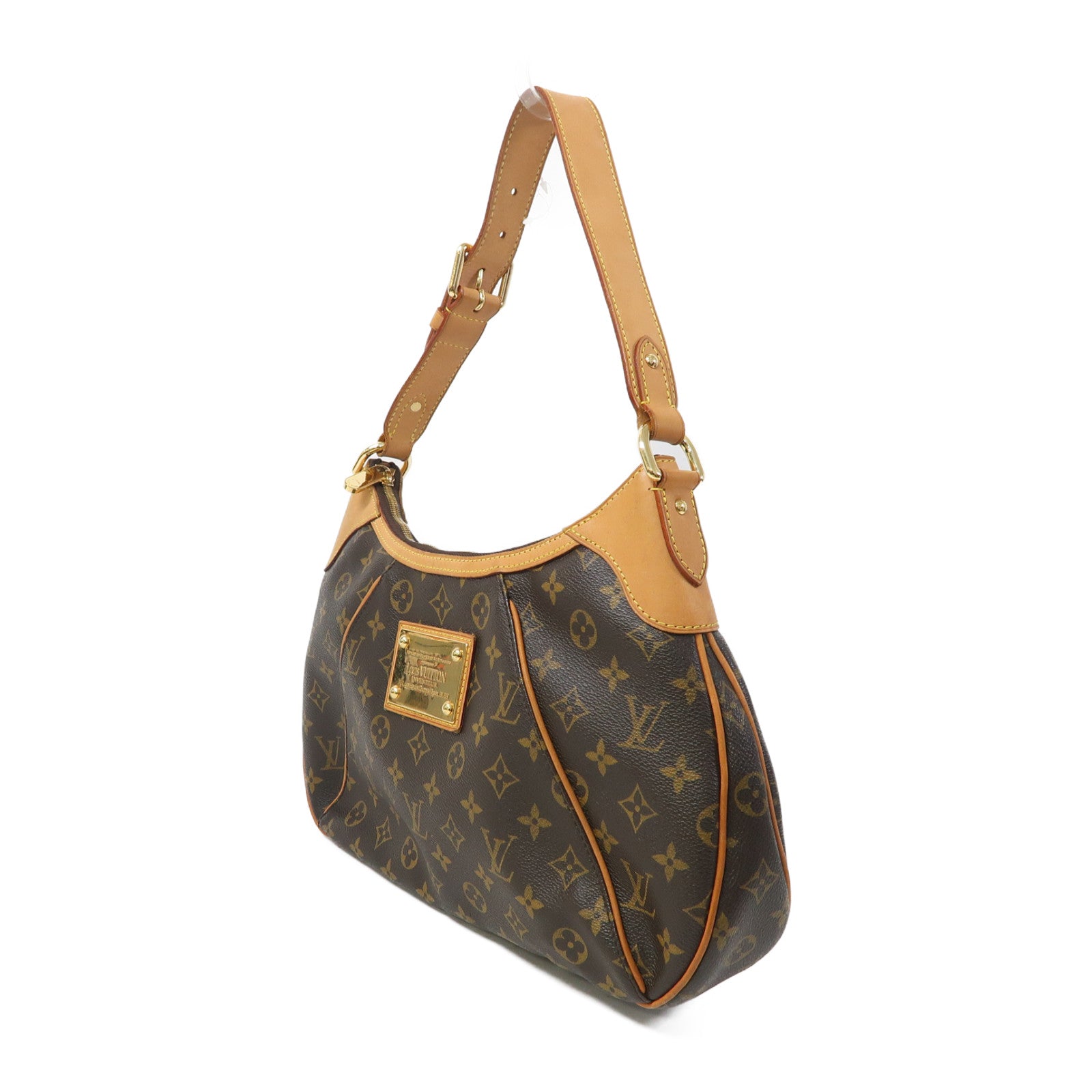 LOUIS VUITTON Monogram Thames GM金扣肩背袋啡色