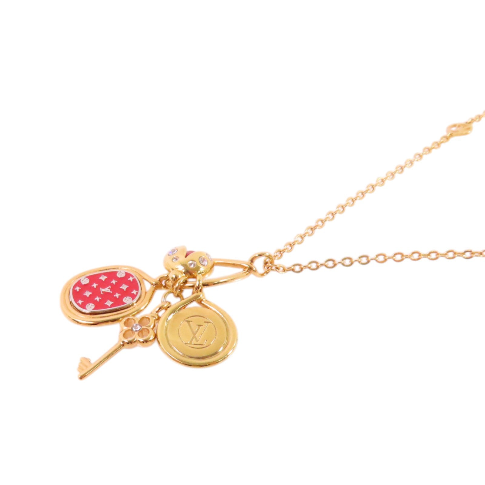 LOUIS VUITTON 金屬Lady Lucky Charms Necklace金扣項鏈