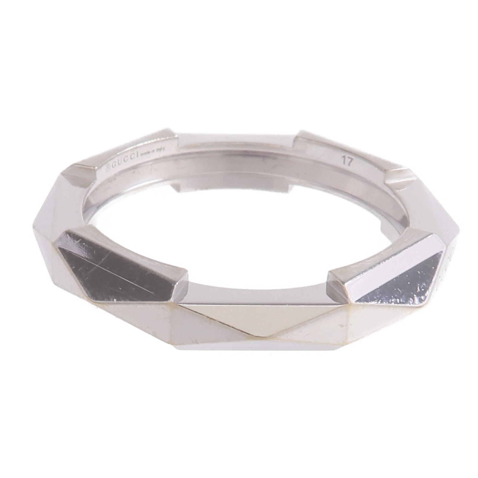 GUCCI 18K白金Link To Love Ring戒指