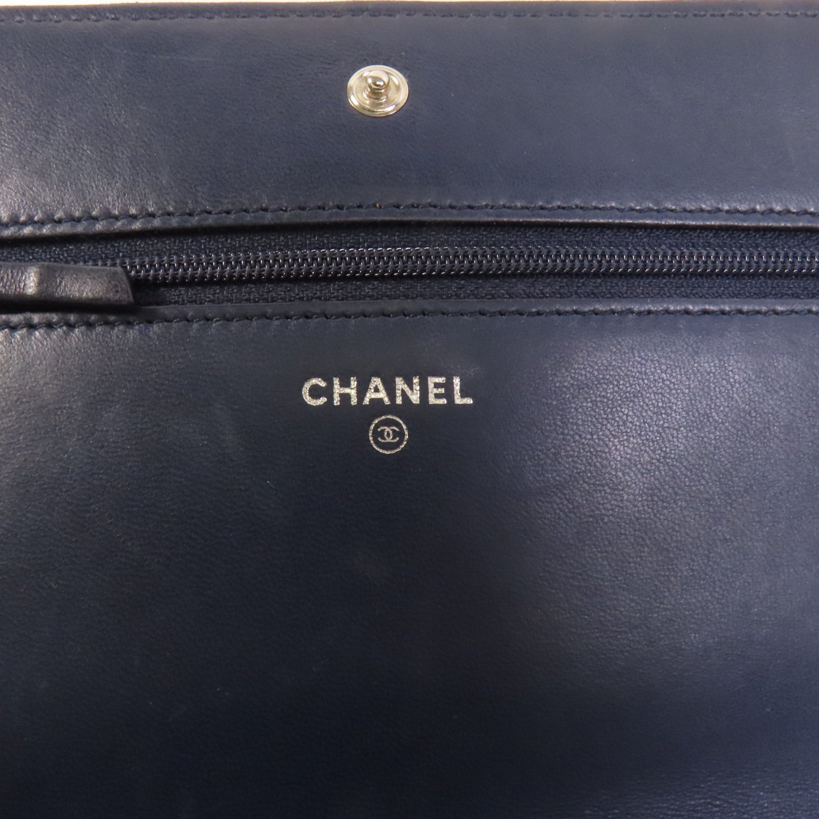 CHANEL 【激減優惠】羊皮皮革WOC Wallet On Chain銀扣鏈帶肩背袋