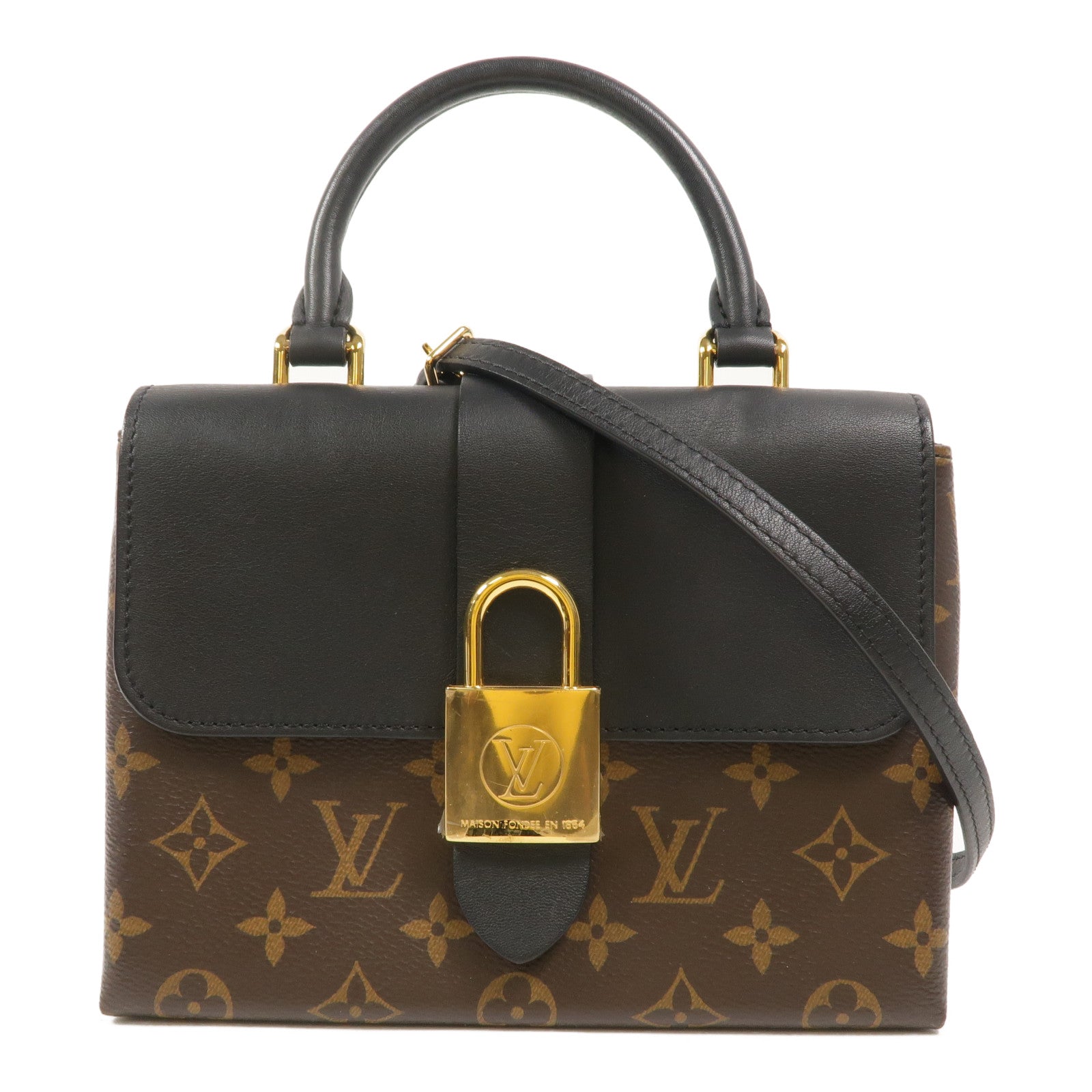 LOUIS VUITTON Monogram Locky BB金扣手挽肩背兩用袋