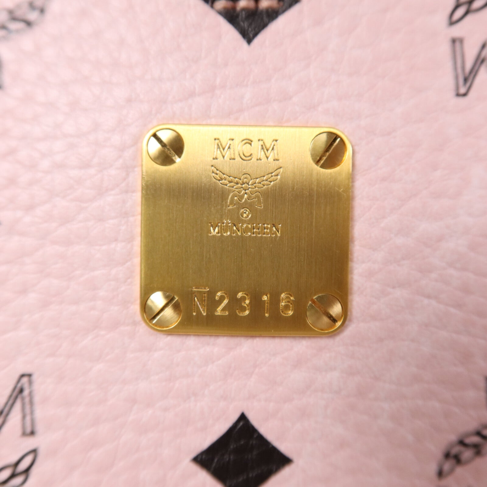 MCM 塗層帆布Tote Bag金扣手挽袋