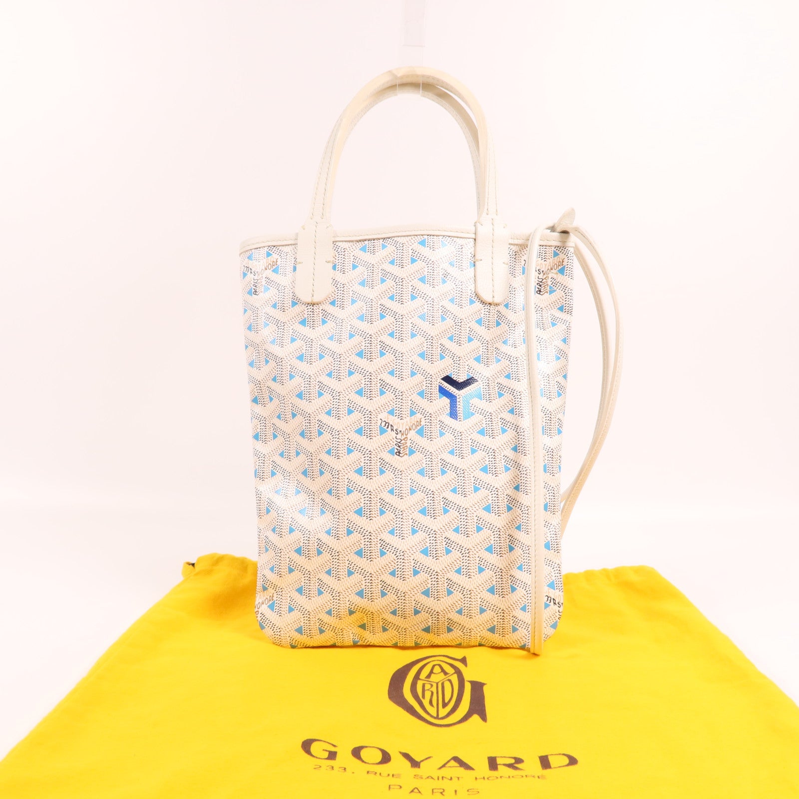 GOYARD 塗層帆布Poitiers Claire-Voie Bag銀扣手挽肩背兩用袋