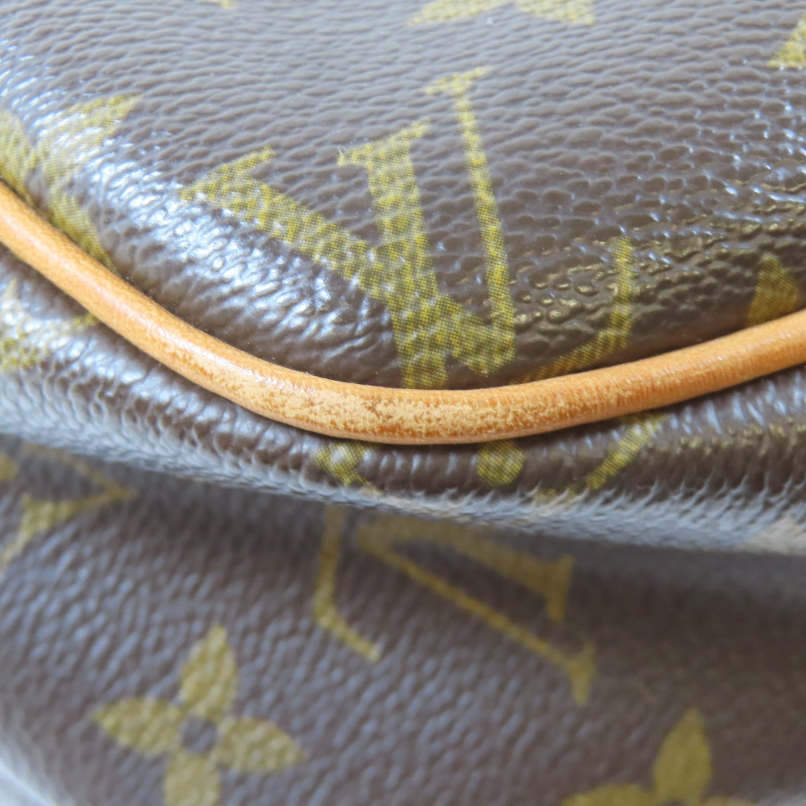 LOUIS VUITTON Monogram Reporter PM金扣肩背袋啡色