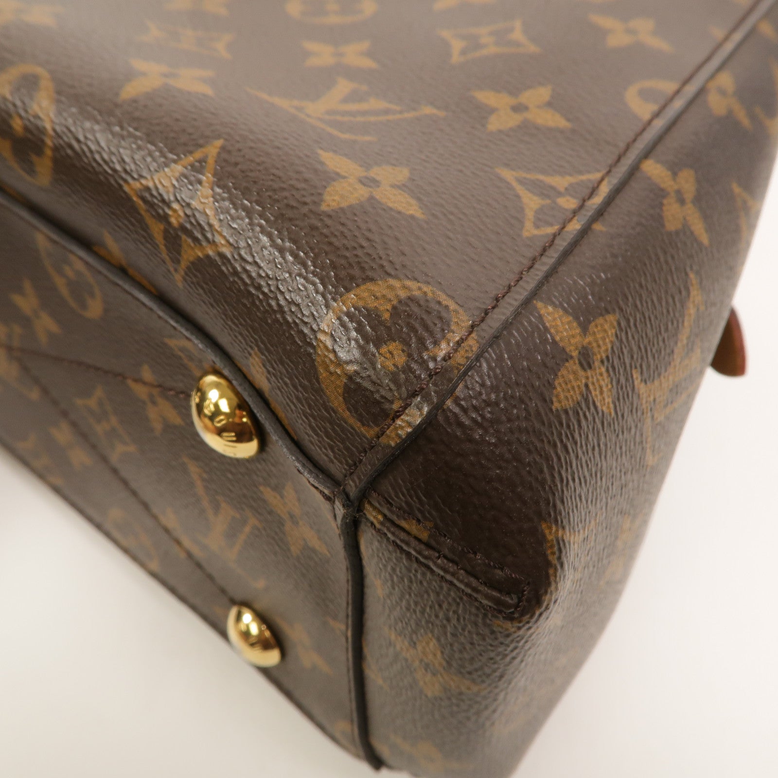 LOUIS VUITTON Monogram Montaigne BB手挽肩背兩用袋棕色